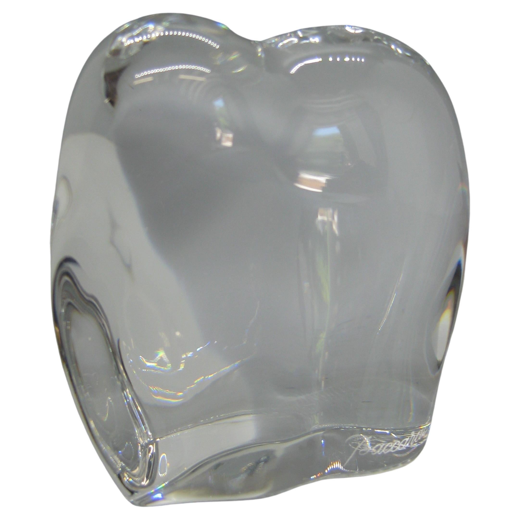 Baccarat Crystal Modernist Asian Elephant Sculpture Paperweight Figurine France For Sale