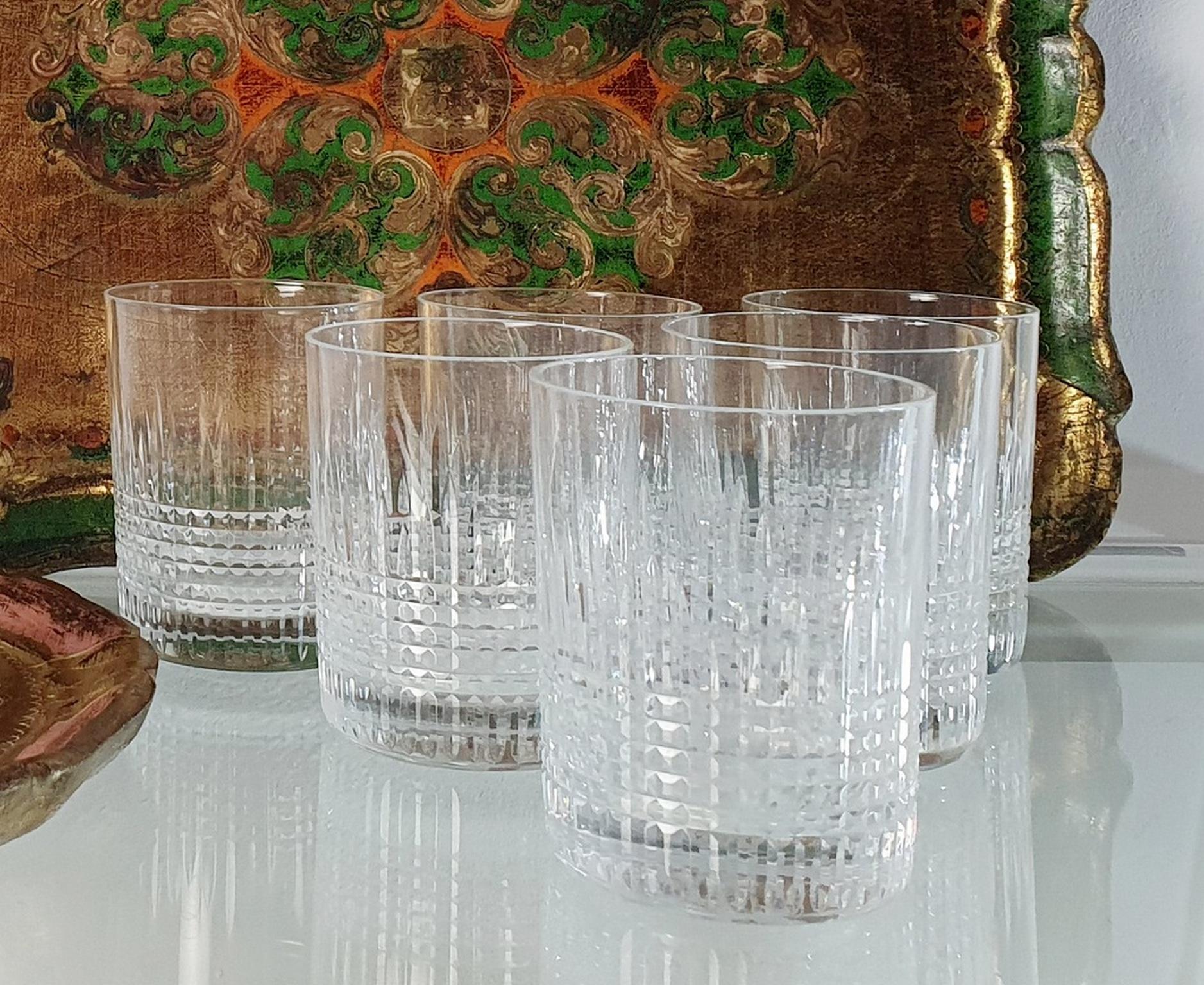 Baccarat Crystal Nancy Tumbler Glasses Set of 6+6 In Excellent Condition In Albano Laziale, Rome/Lazio