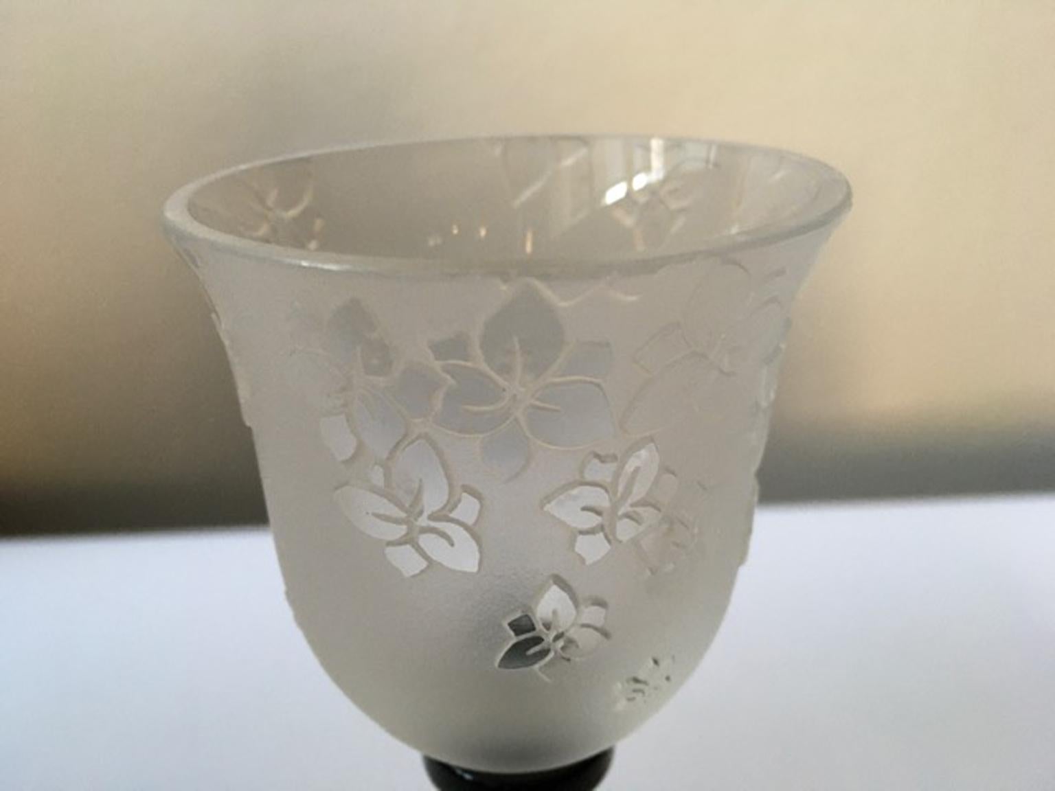 Baccarat Crystal Opaline Engraved Gobelet Limited Edition, 21st Century 2