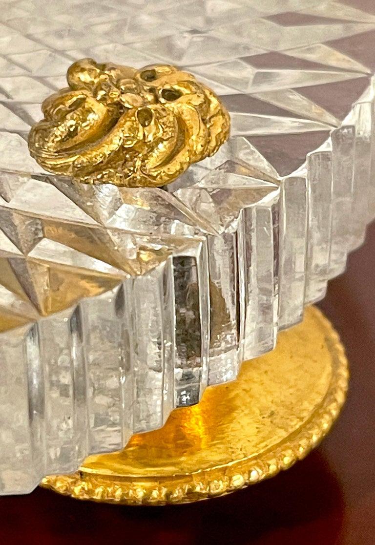 Baccarat Crystal & Ormolu Figural Putti Centerpiece For Sale 4