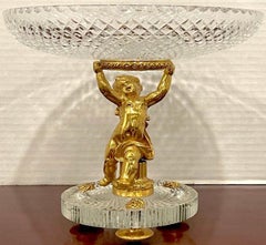 Baccarat Crystal & Ormolu Figural Putti Centerpiece