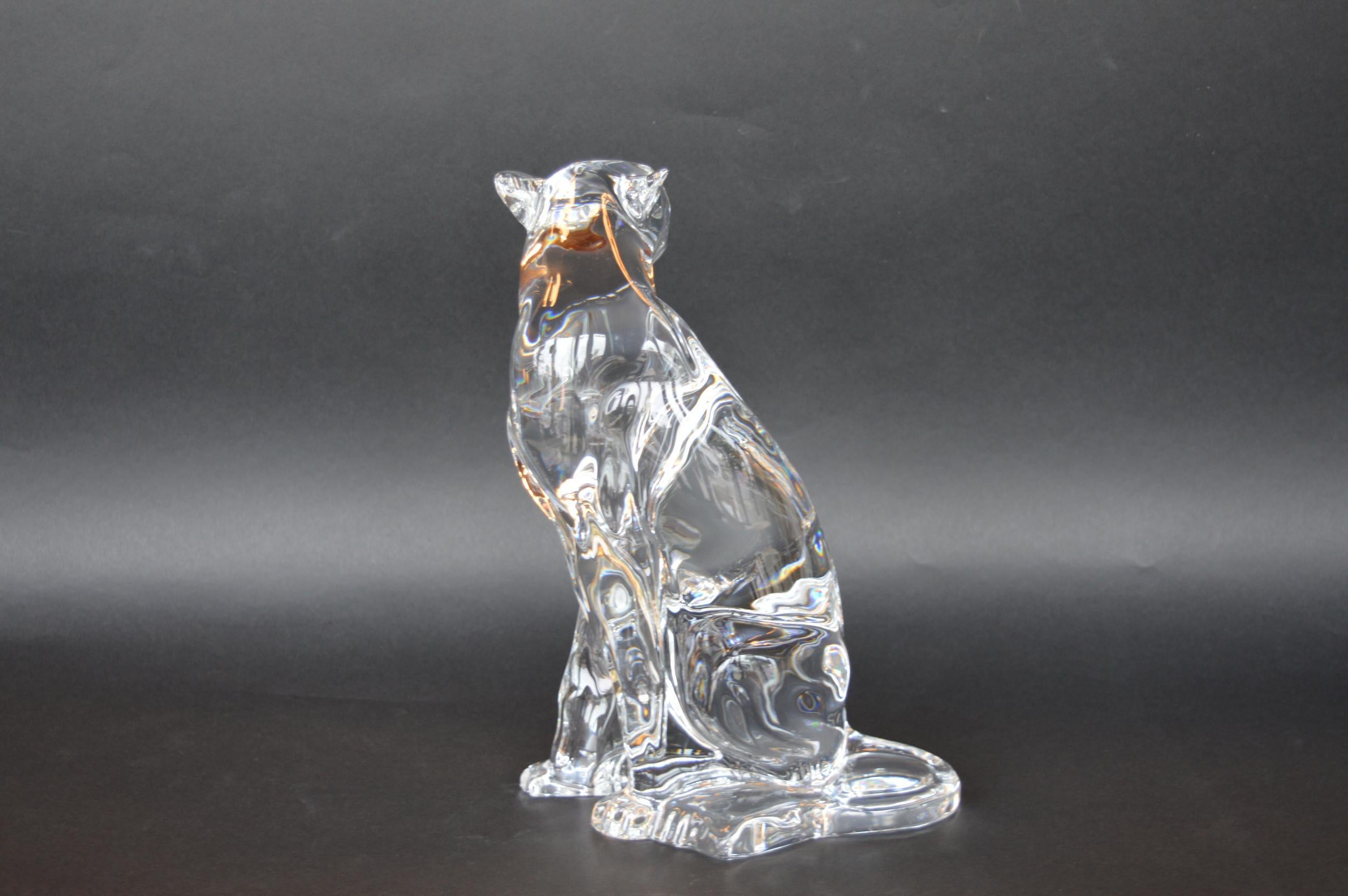 Baccarat Crystal Panther Figure In Good Condition In Los Angeles, CA