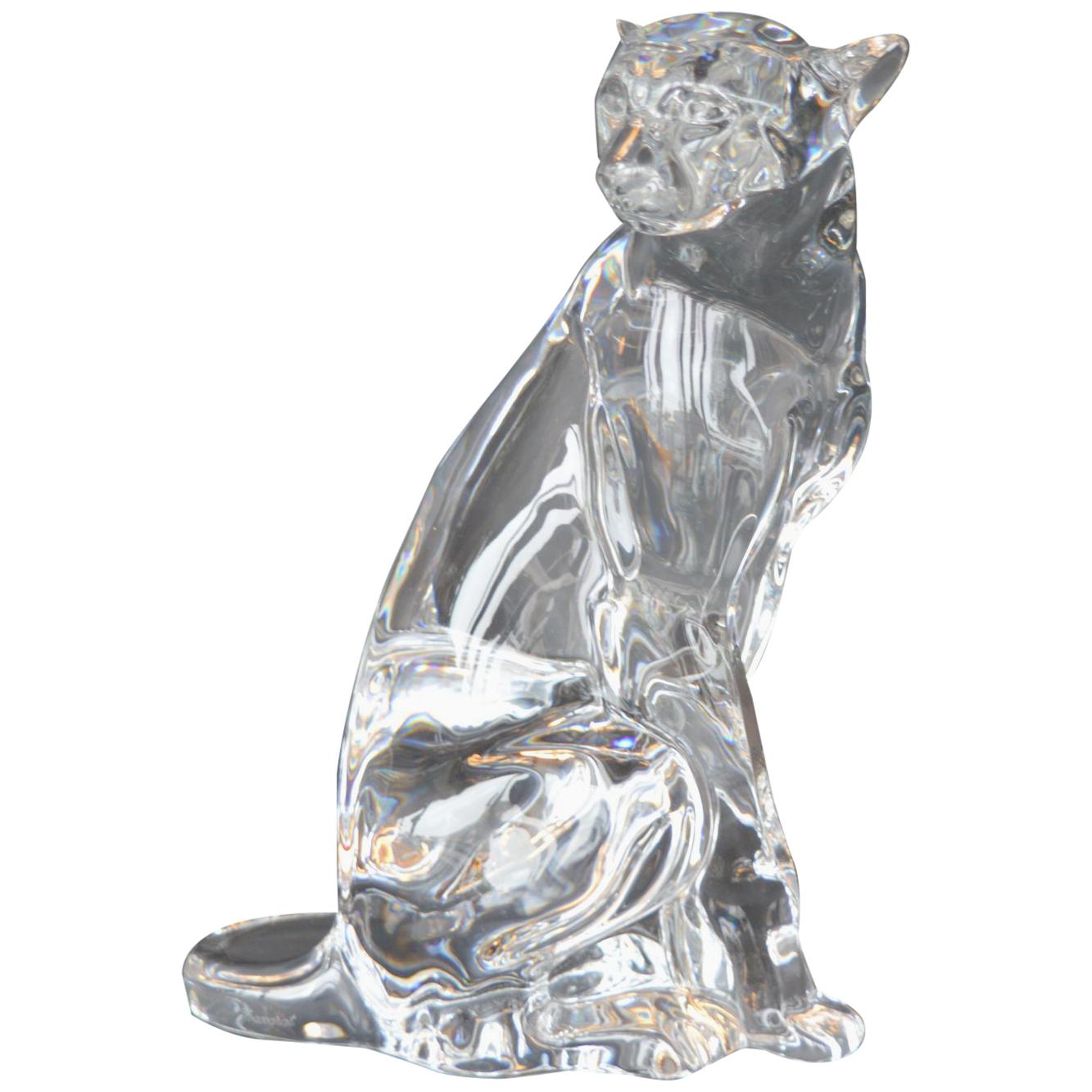 Baccarat Crystal Panther Figure