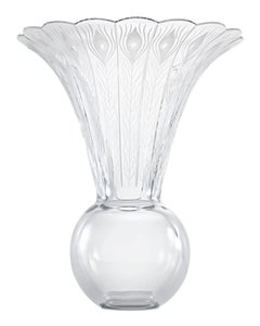 Baccarat Crystal Peacock Vase