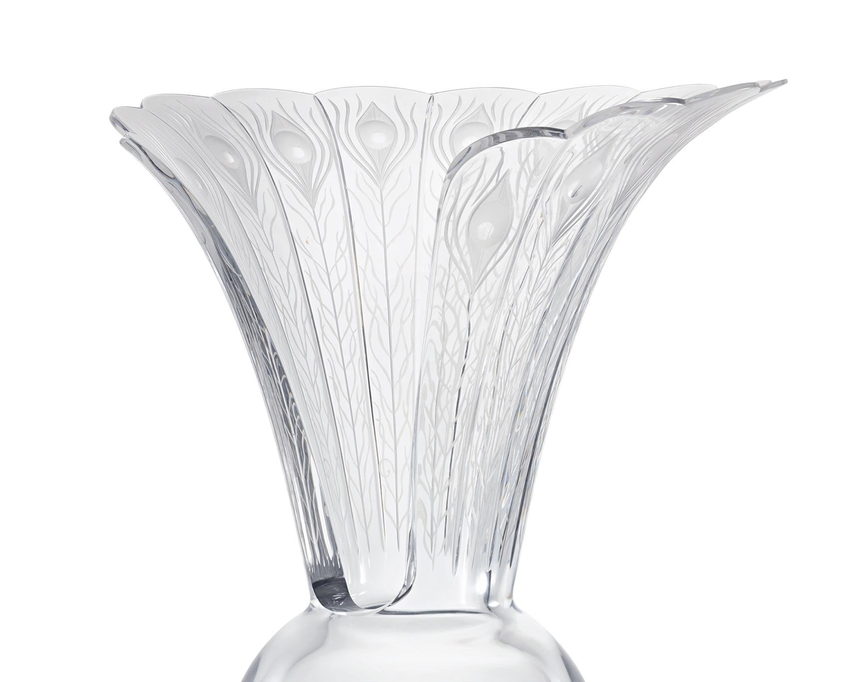 Other Baccarat Crystal Peacock Vase