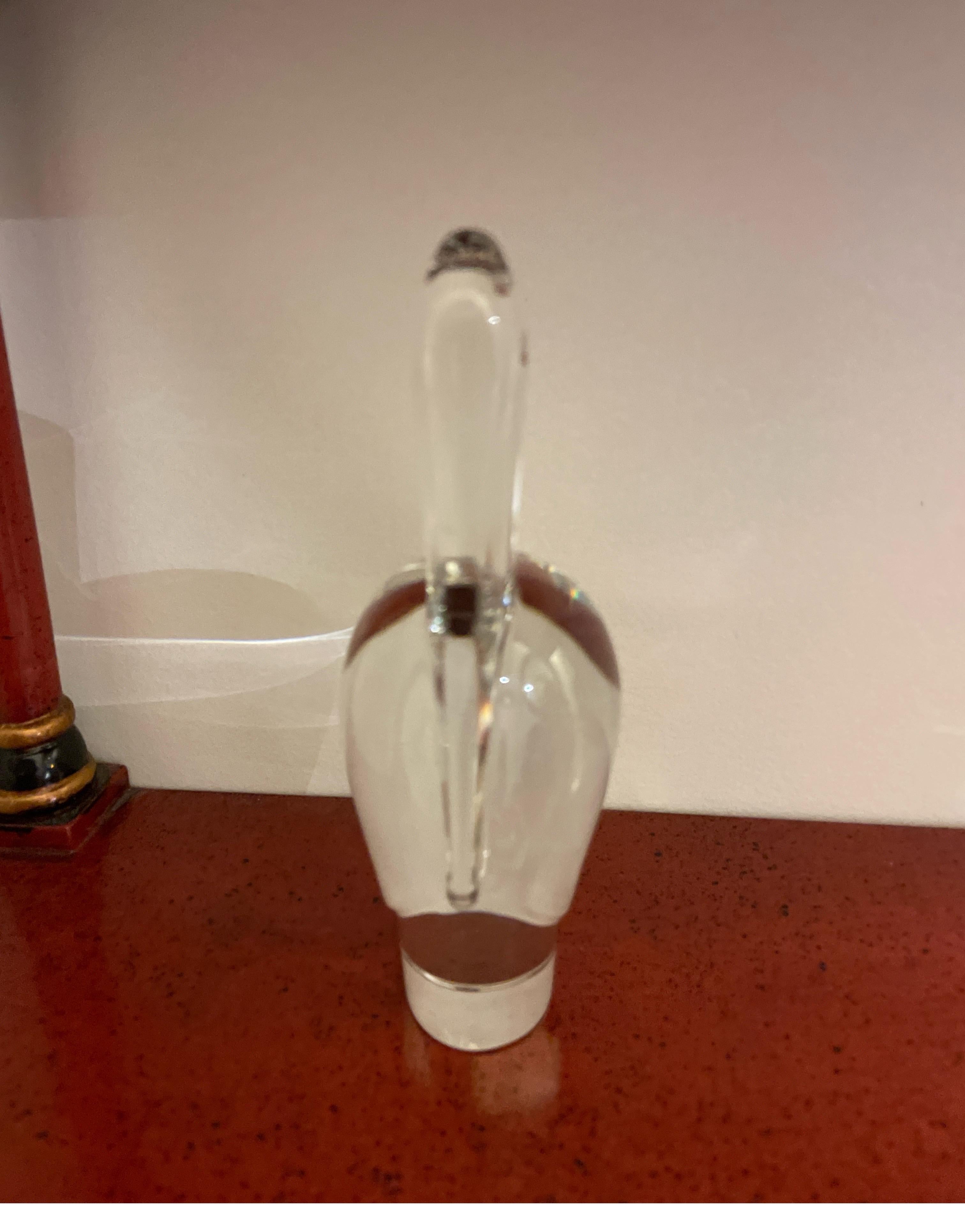 Français Figurine Pélican en cristal de Baccarat en vente