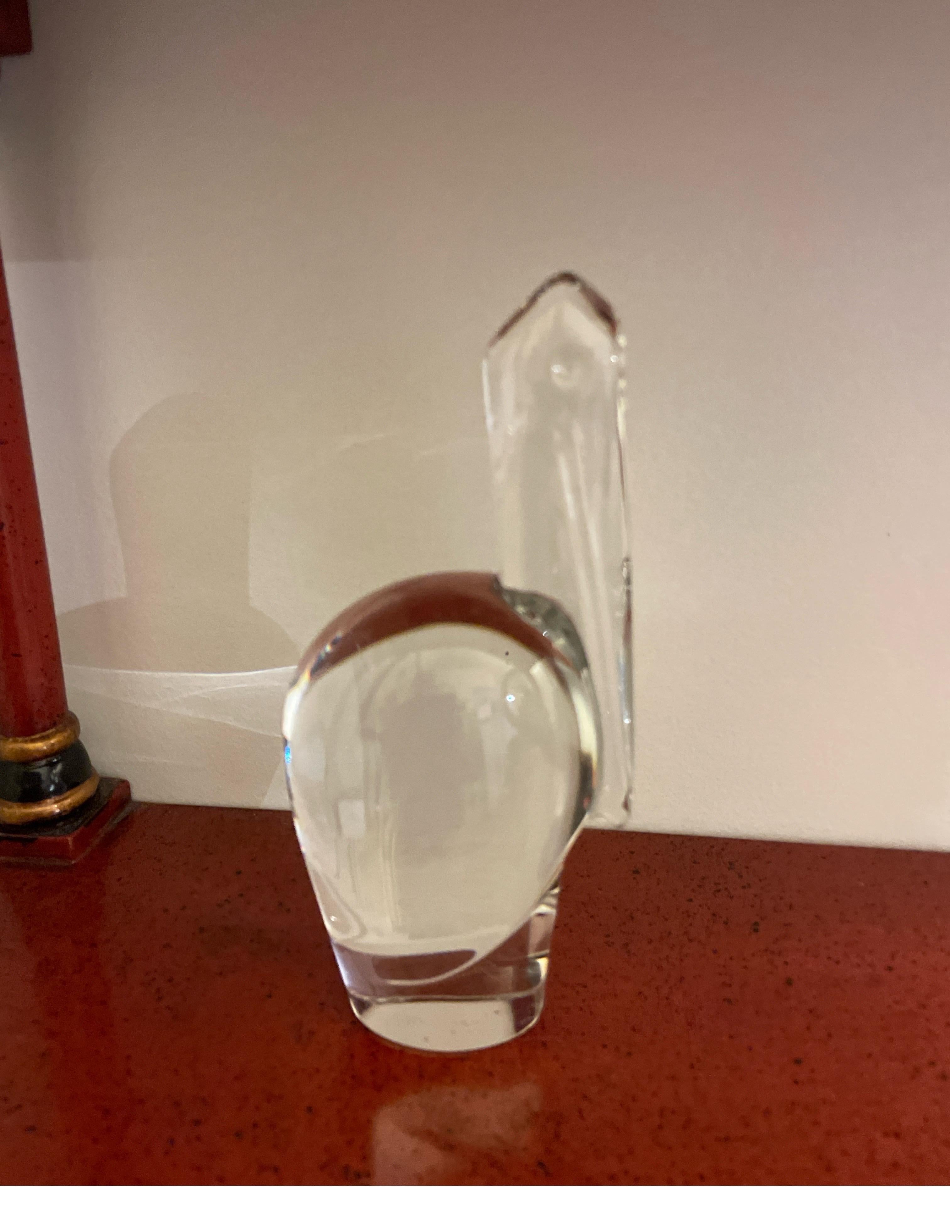 Figurine Pélican en cristal de Baccarat Bon état - En vente à West Palm Beach, FL