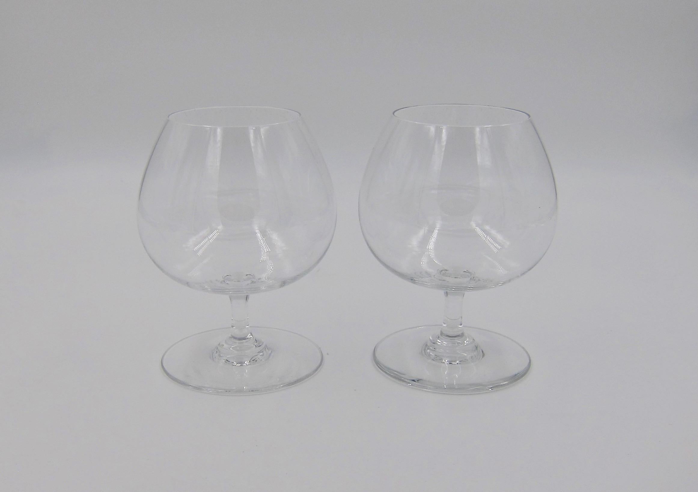 Baccarat Crystal Perfection Balloon Brandy Snifter Pair In Good Condition In Los Angeles, CA