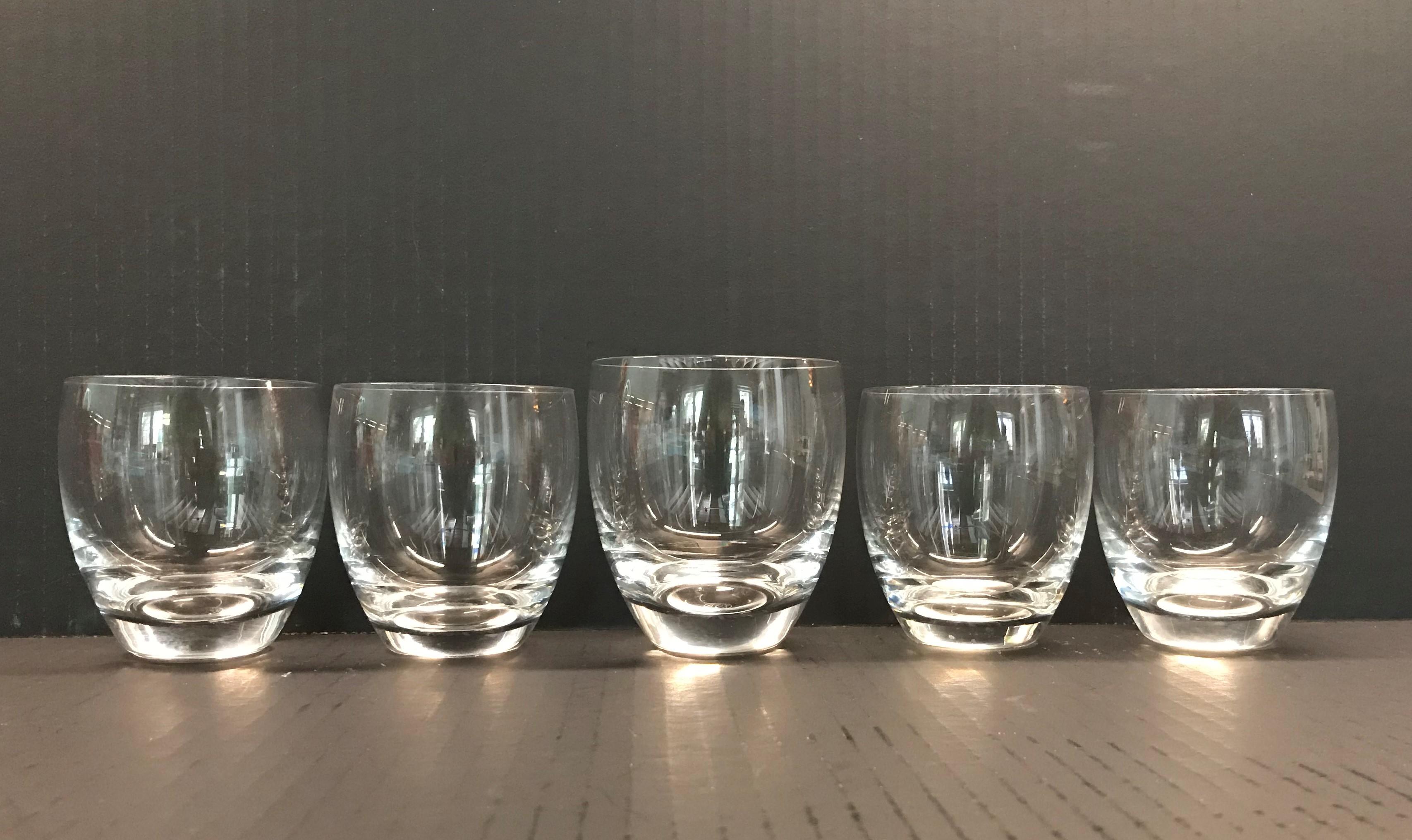 Baccarat Crystal Perfection Pattern Tumblers Grouping of 8, France, 1970s In Good Condition In Miami, FL