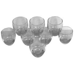 Retro Baccarat Crystal Perfection Pattern Tumblers Grouping of 8, France, 1970s