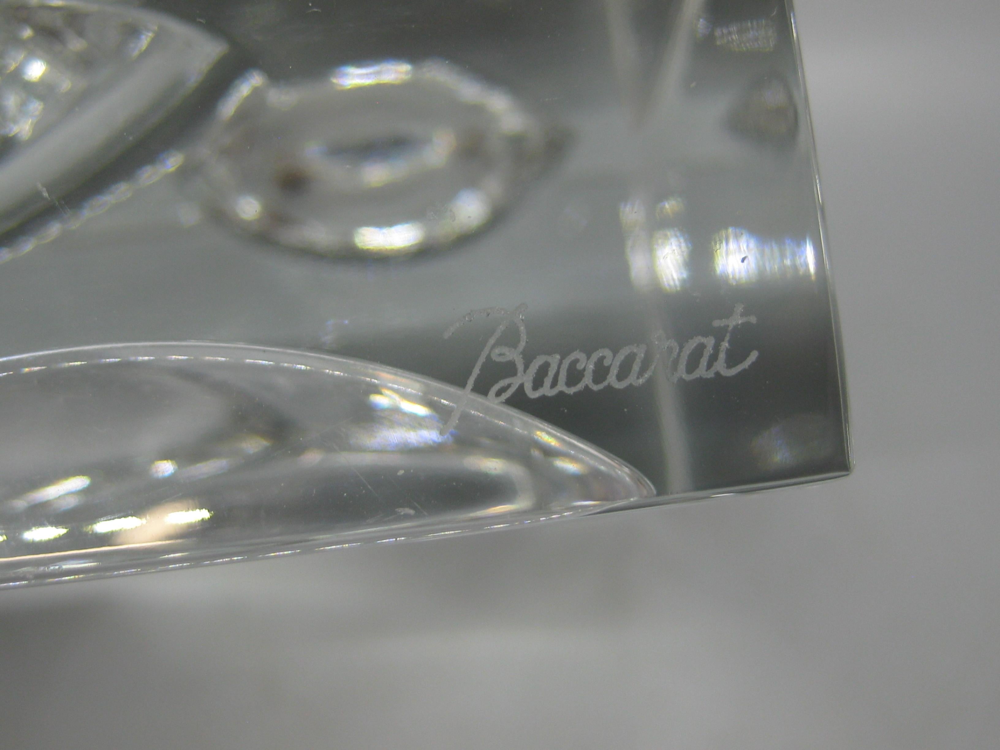 Baccarat Crystal Reversible Sculptural Trinket Desk Tray Sculpture France Signed For Sale 11