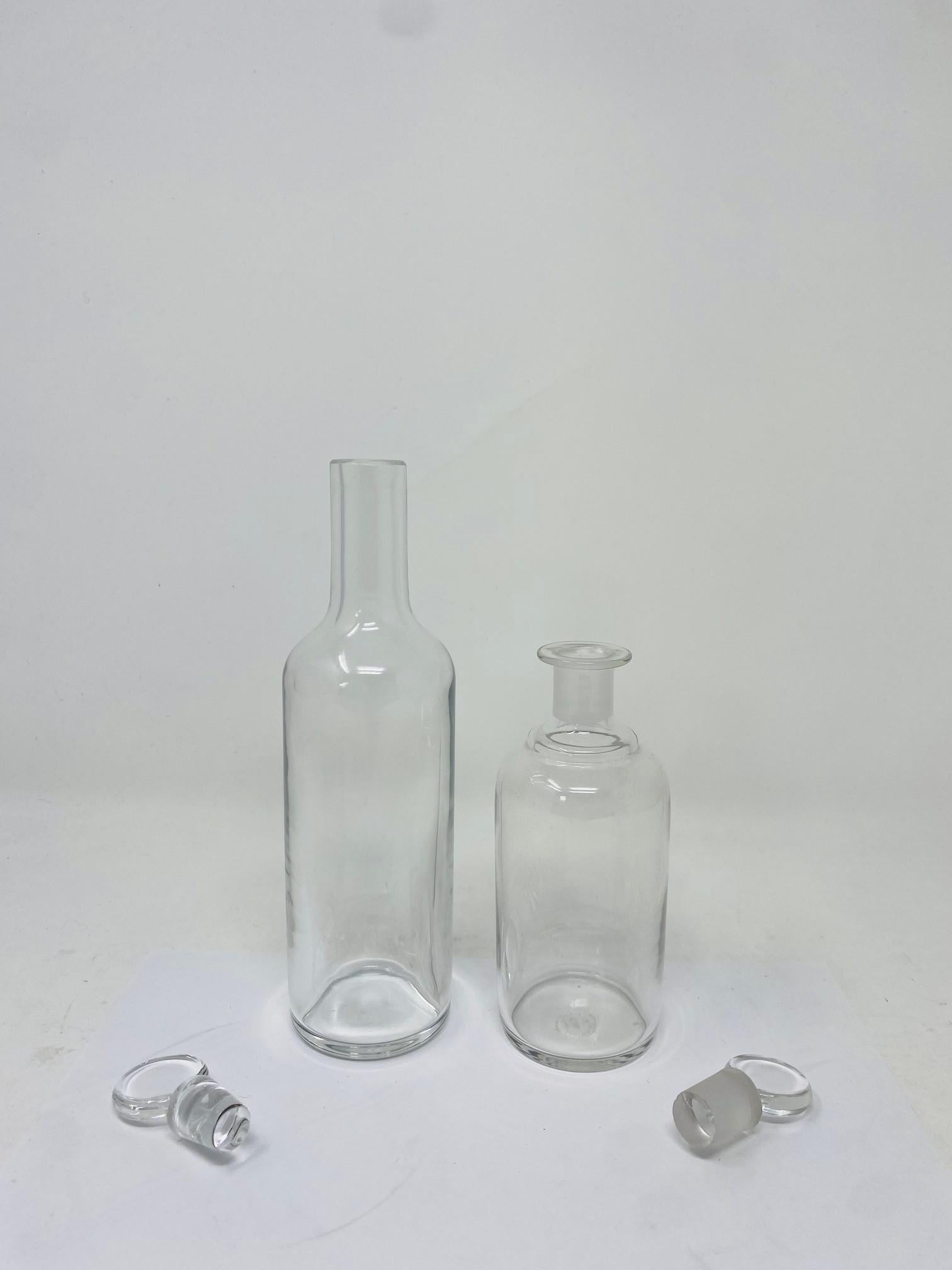Late 20th Century Baccarat Crystal Small Decanter/Cruet Set (Made in France) For Sale