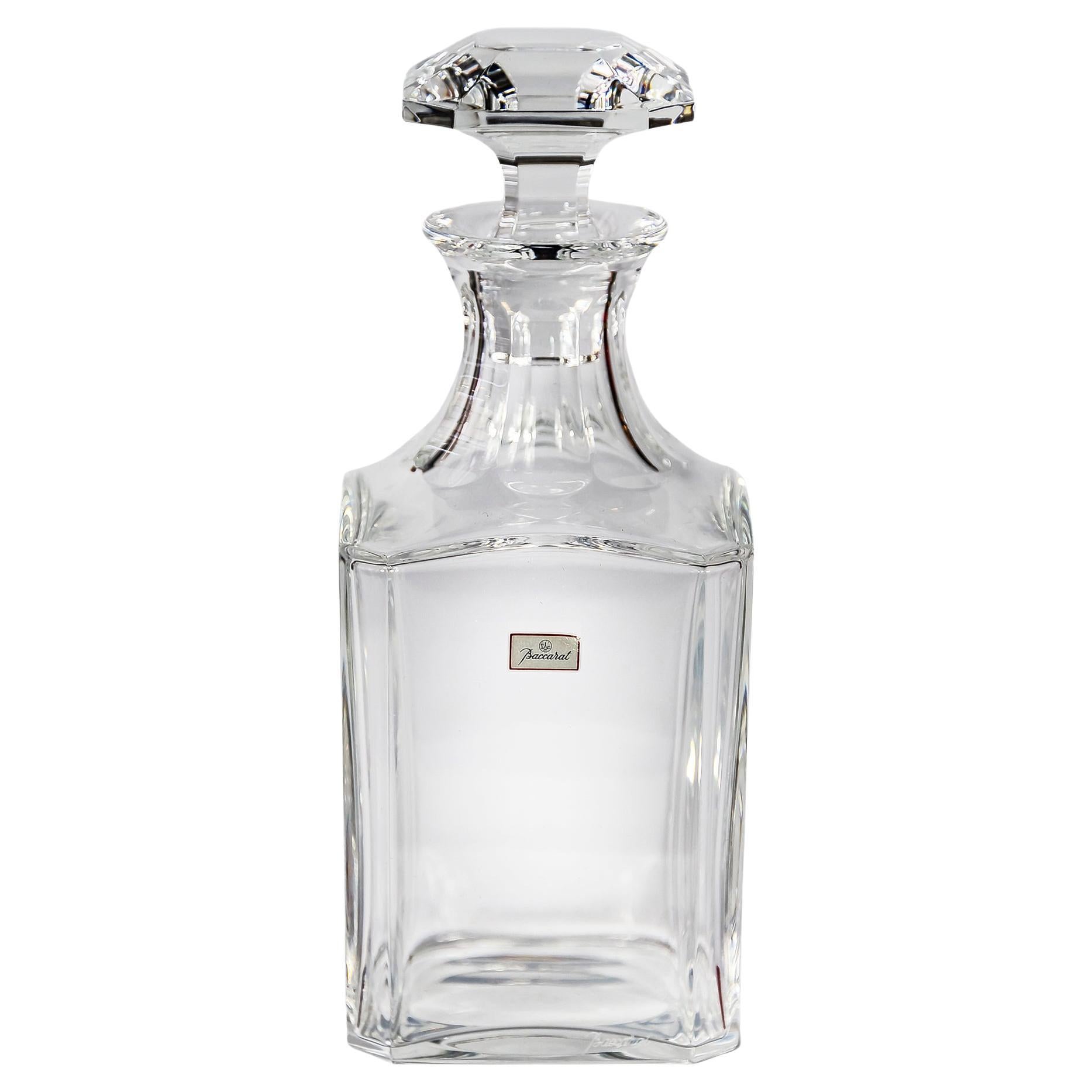 Baccarat Crystal Square Perfection Whiskey Decanter