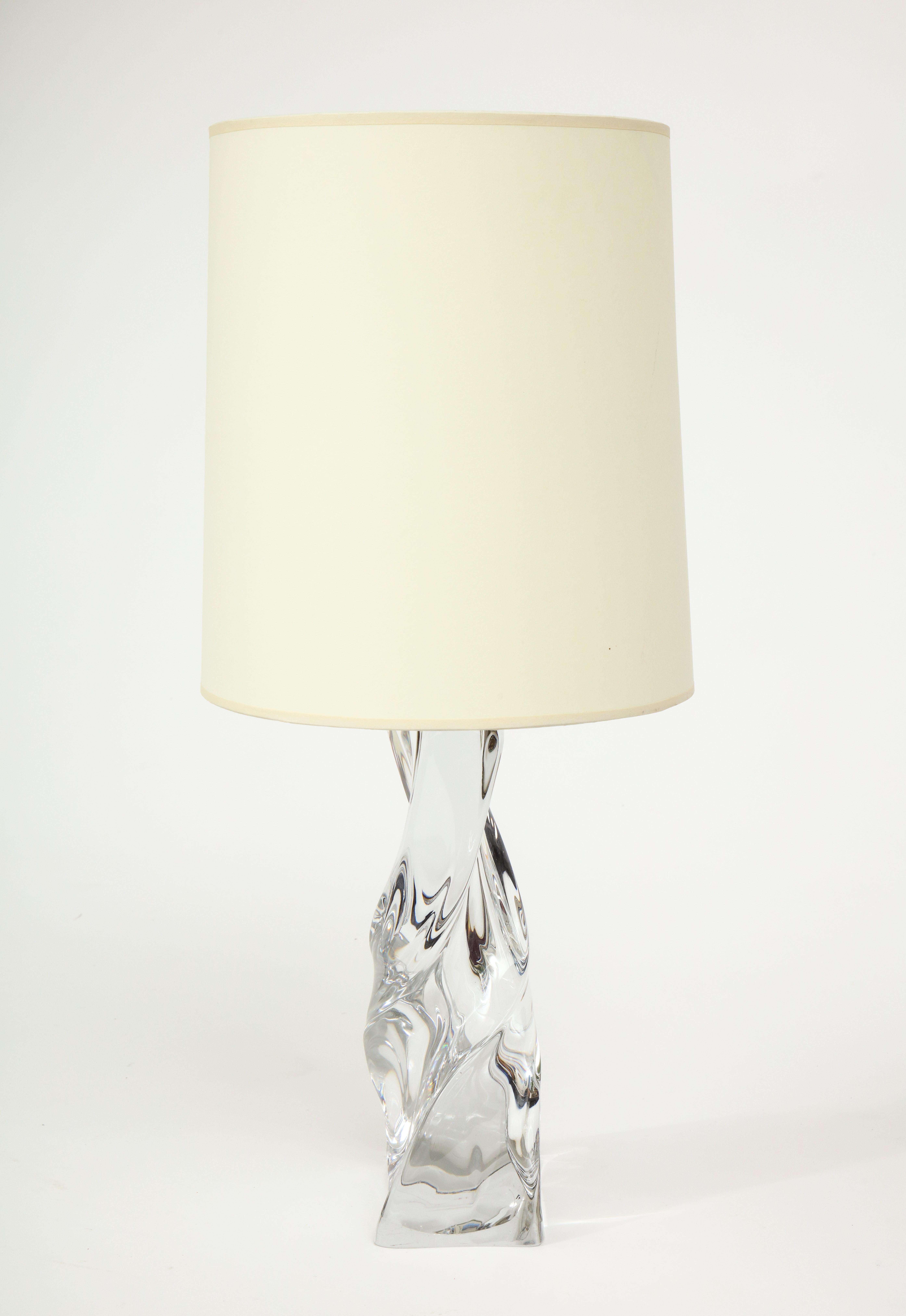 Lampe de table en cristal Baccarat Bon état à New York, NY