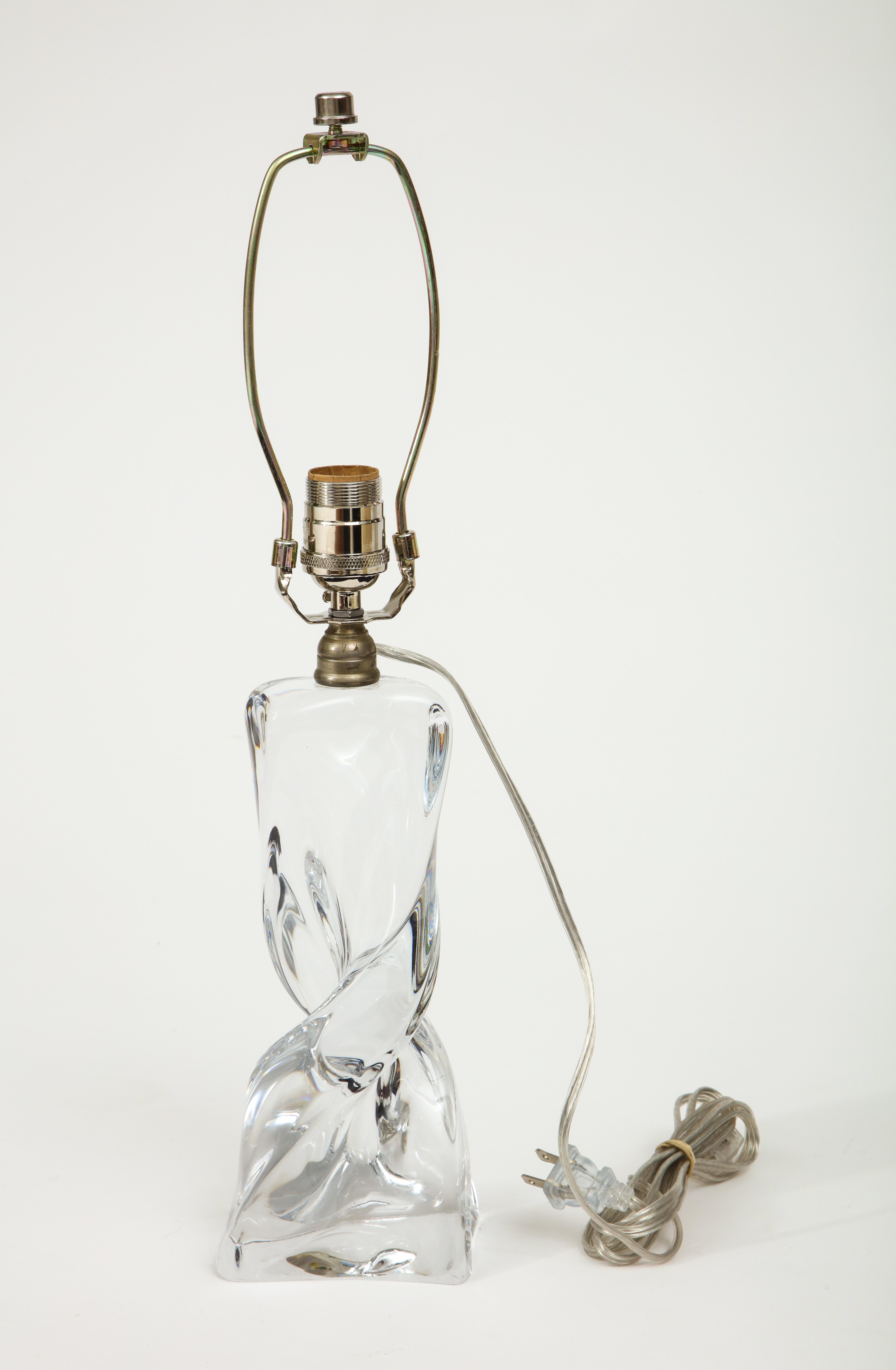 Mid-Century Modern Baccarat Crystal Table Lamp