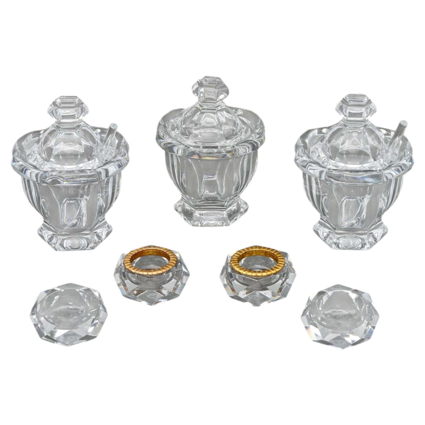 Collection of Seven Baccarat Crystal Tableware Pieces