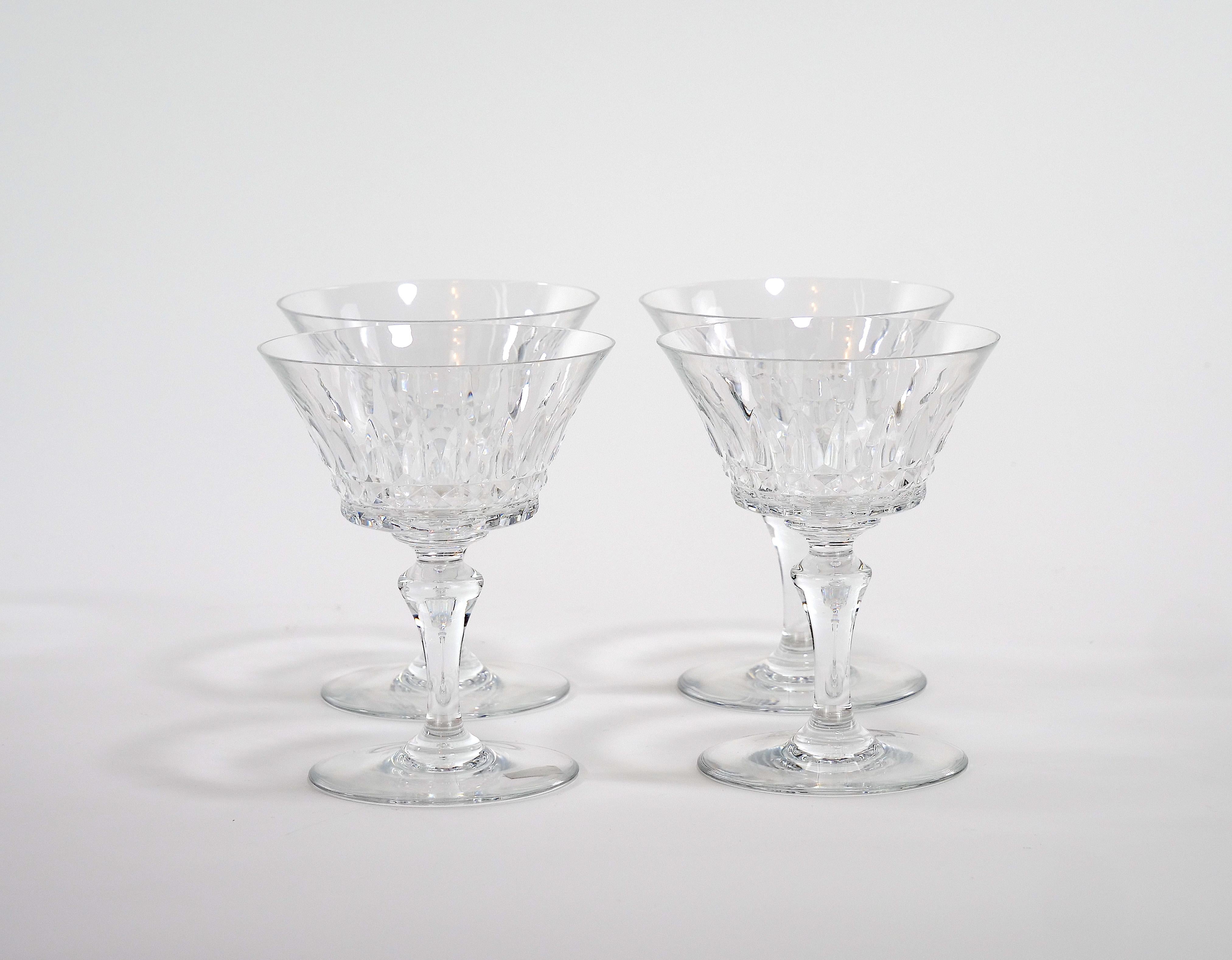 French Baccarat Crystal Tableware / Barware Service / 12 People For Sale