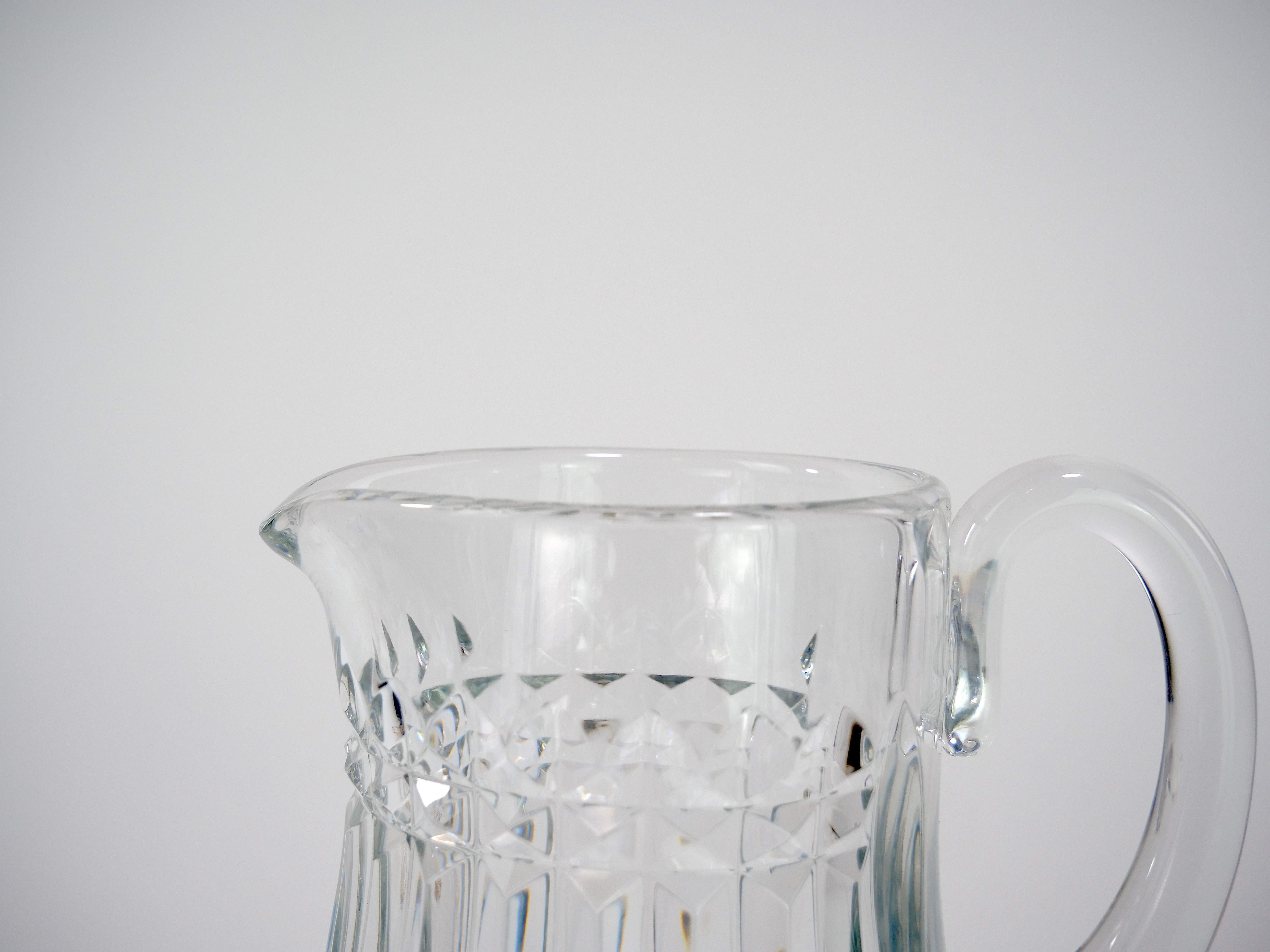 French Baccarat Crystal Tableware Serving Pitcher For Sale