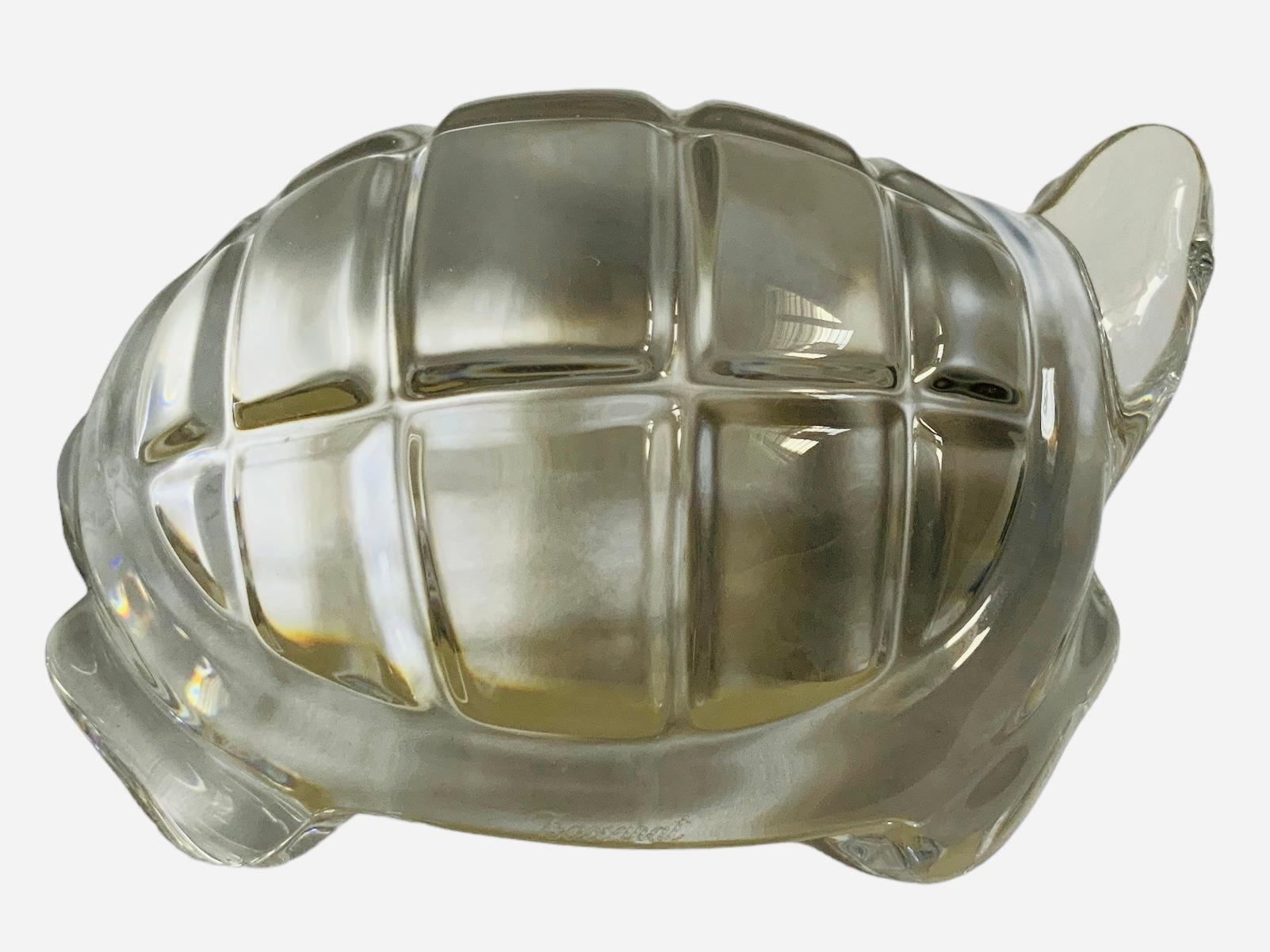 Sculpture/porte-papier en cristal de Baccarat en forme de tortue  en vente 1