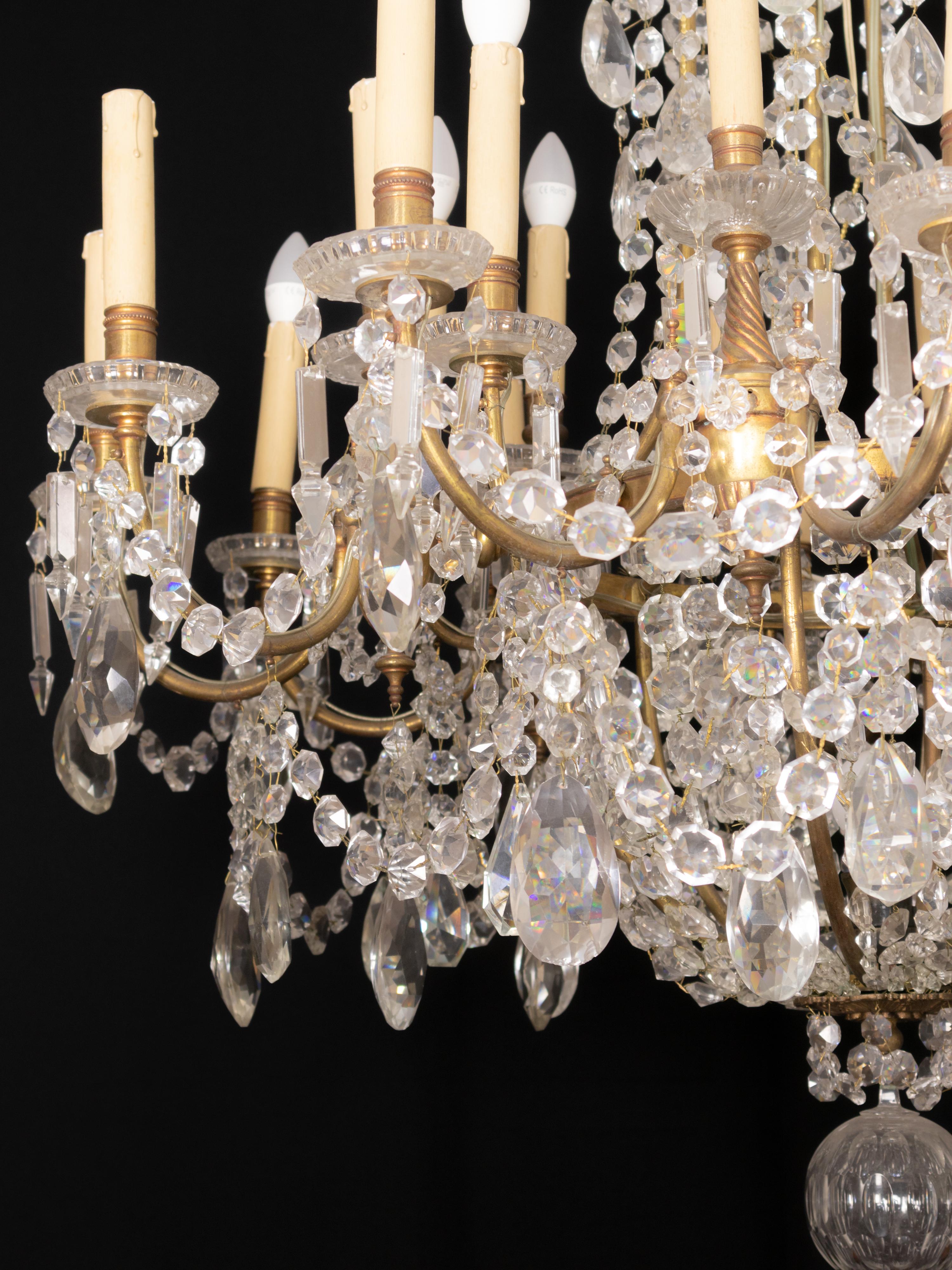 Baccarat Crystal 24 light Chandelier en venta 9
