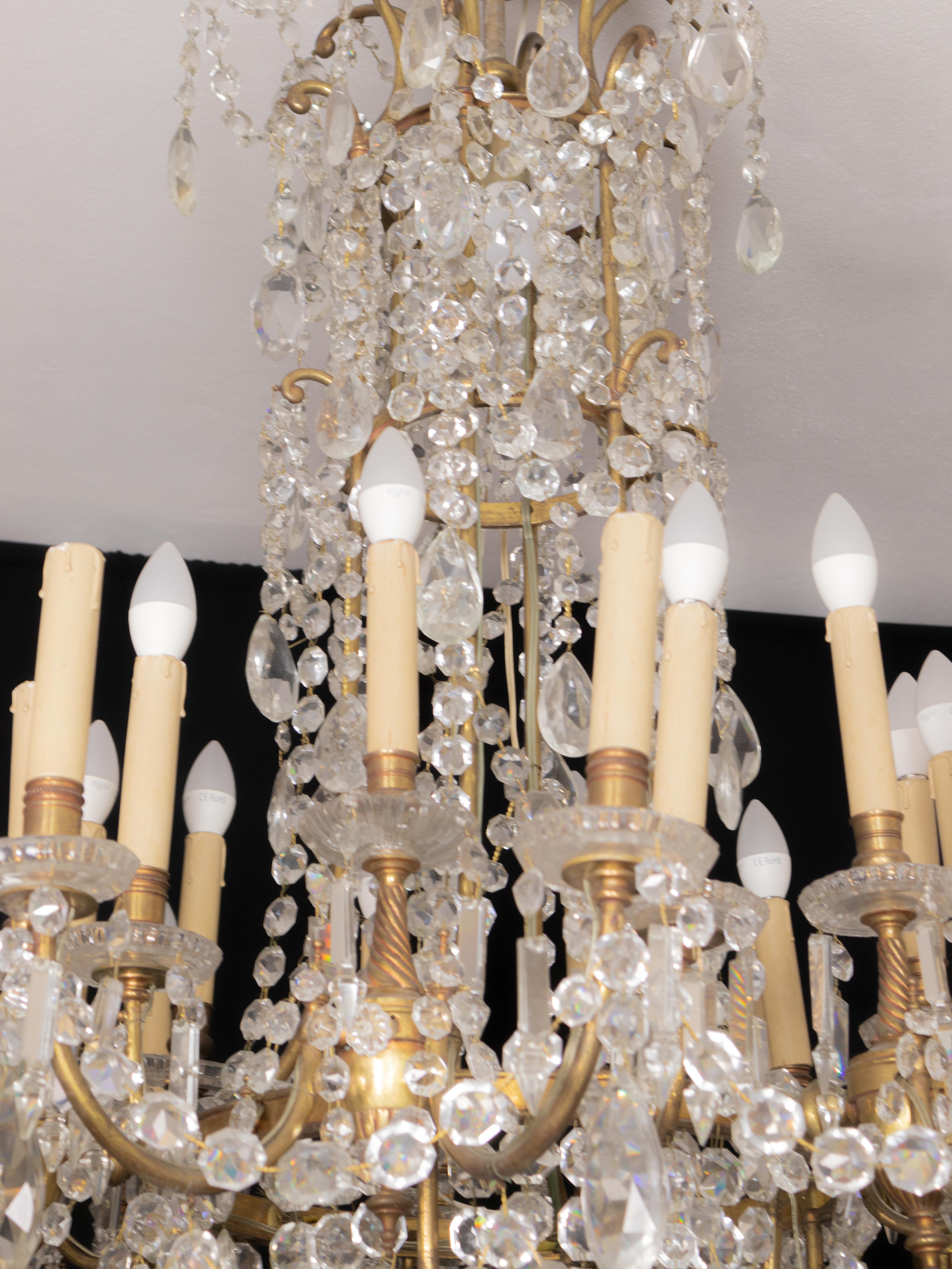 Baccarat Crystal 24 light Chandelier en venta 10
