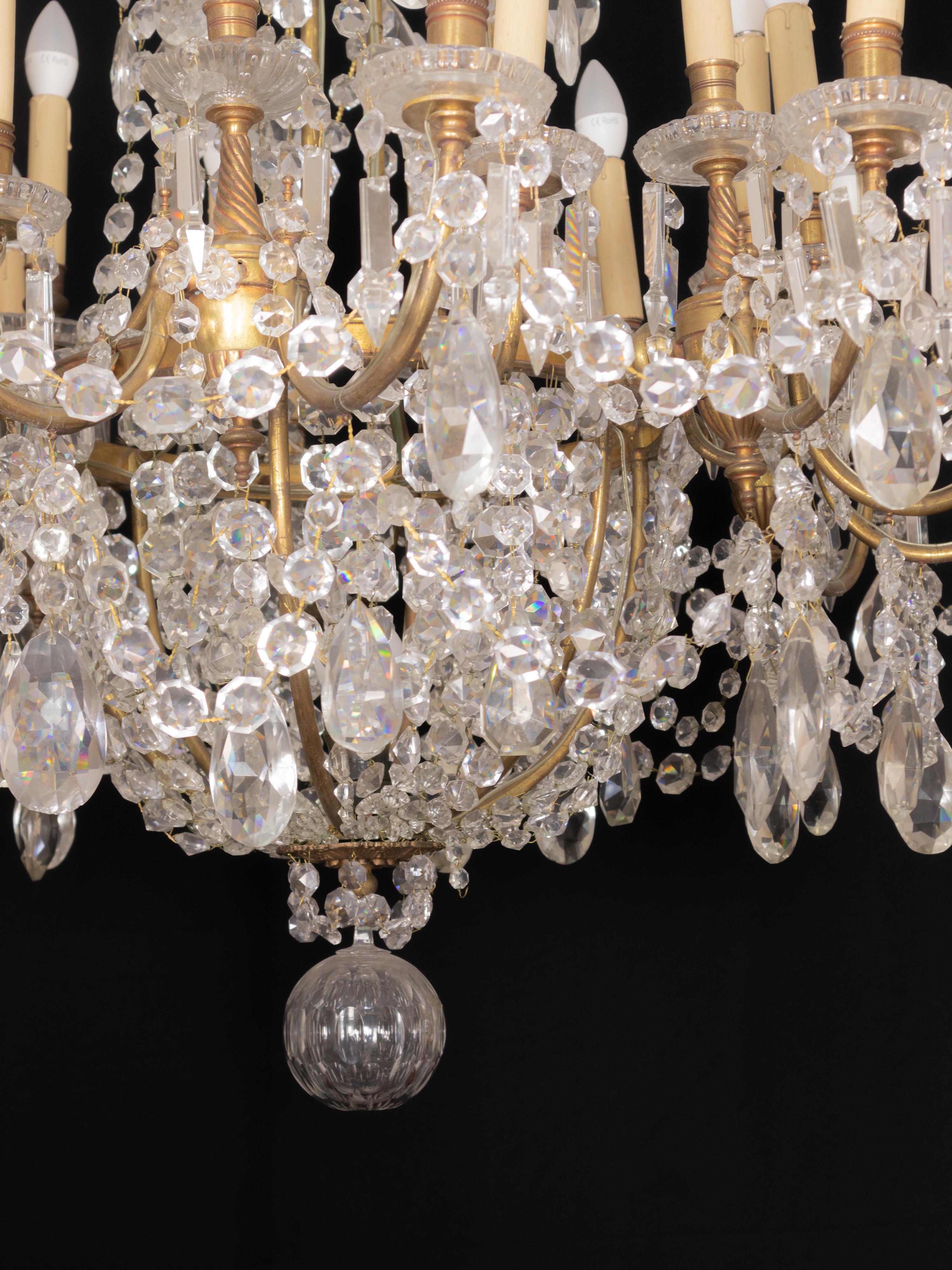Baccarat Crystal 24 light Chandelier en venta 11