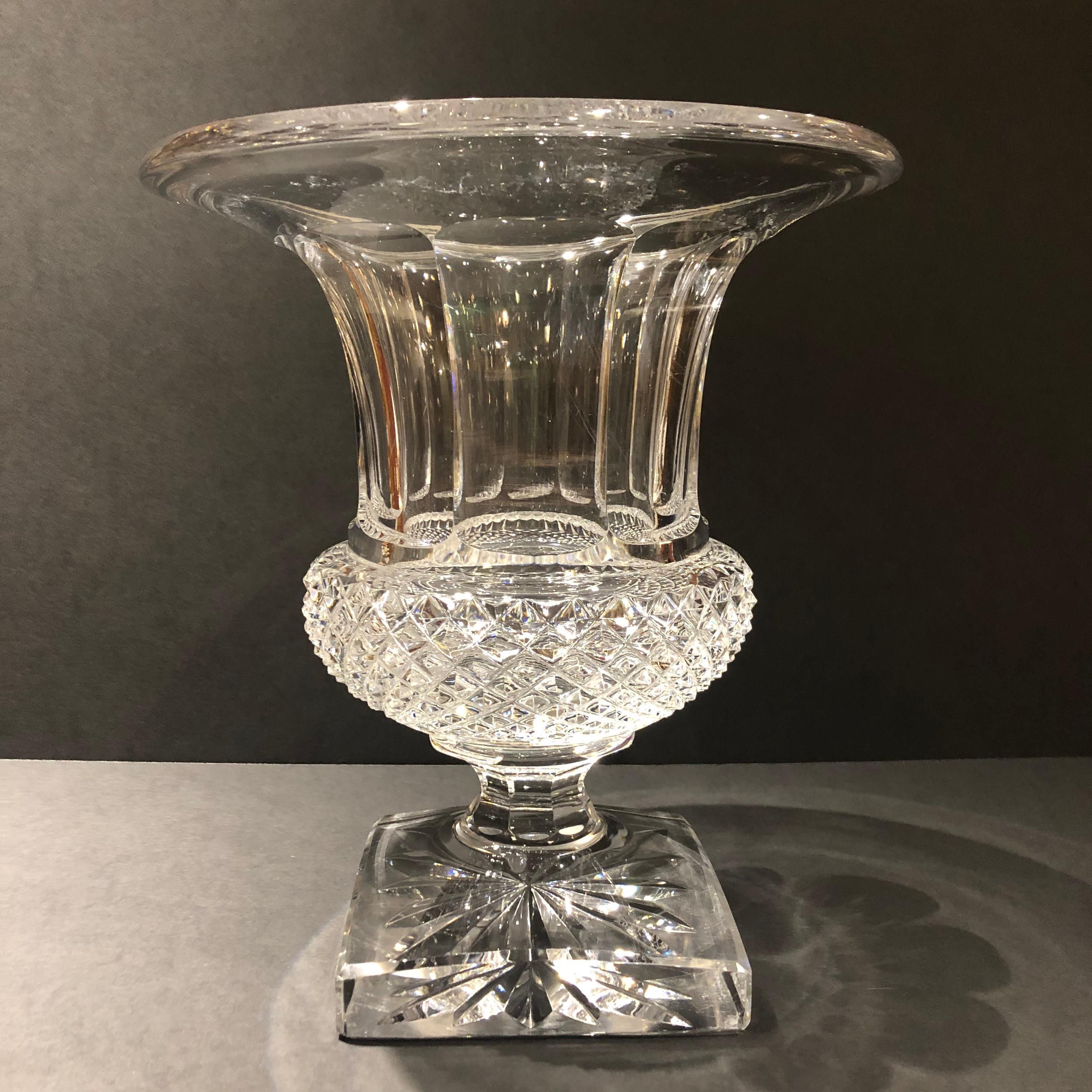 A very fine St. Louis crystal urn.  Versailles pattern. 