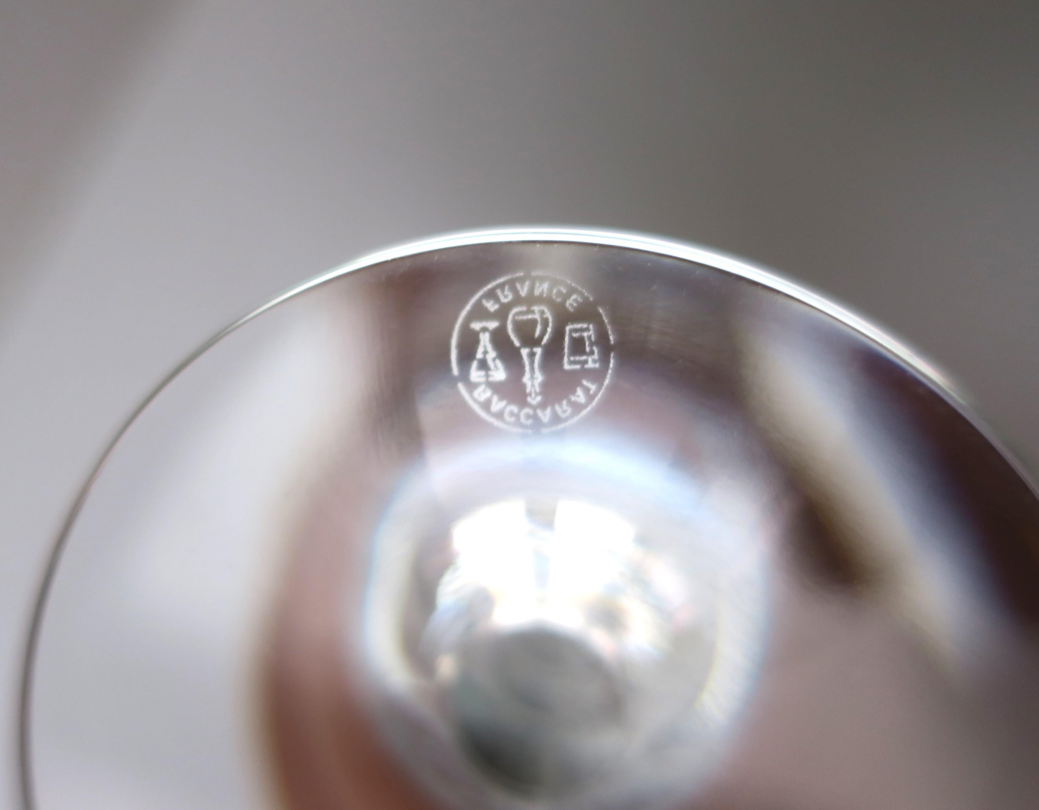 Baccarat Kristall Vega Weingläser, Paar im Angebot 1