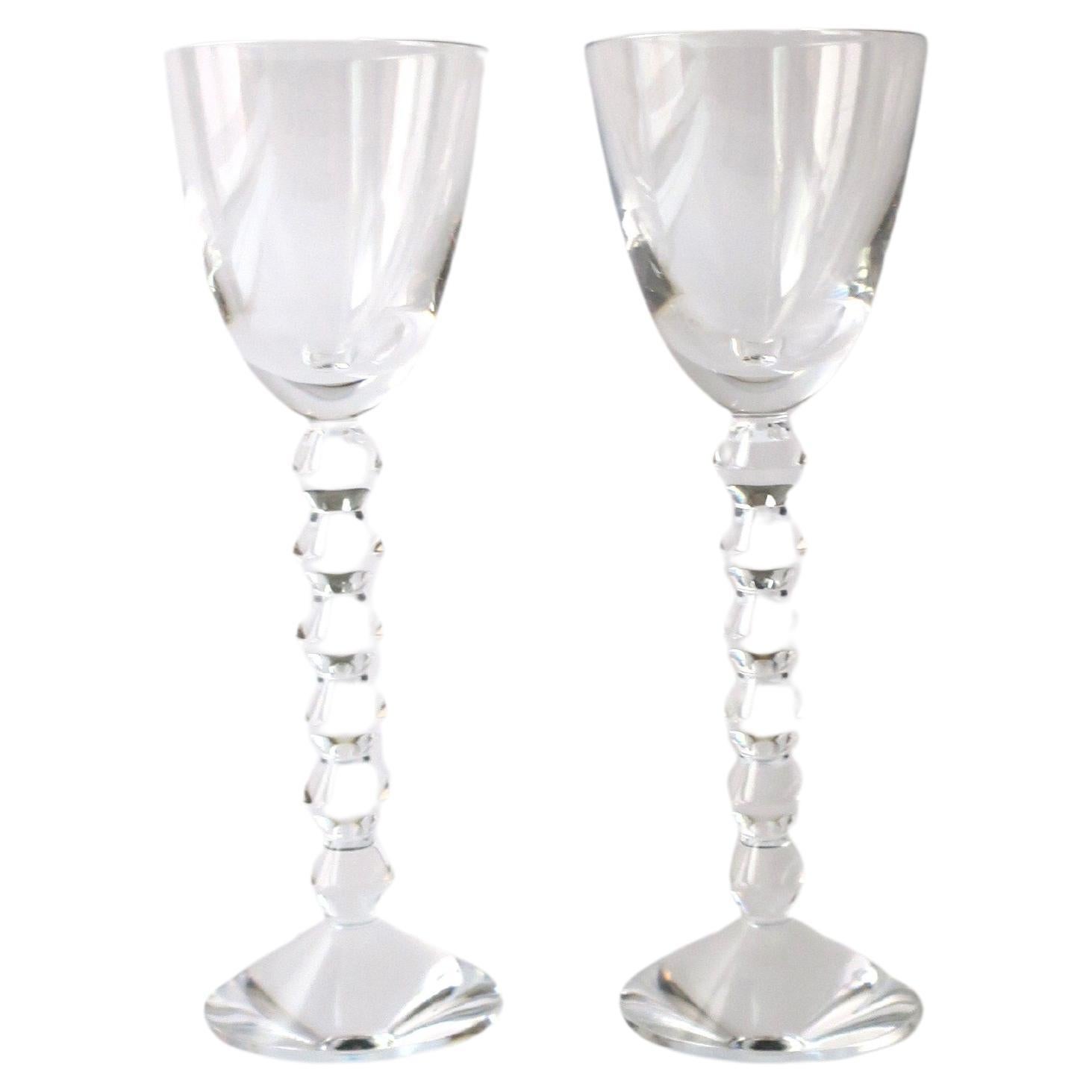 Baccarat Crystal Vega Wine Glasses, Pair