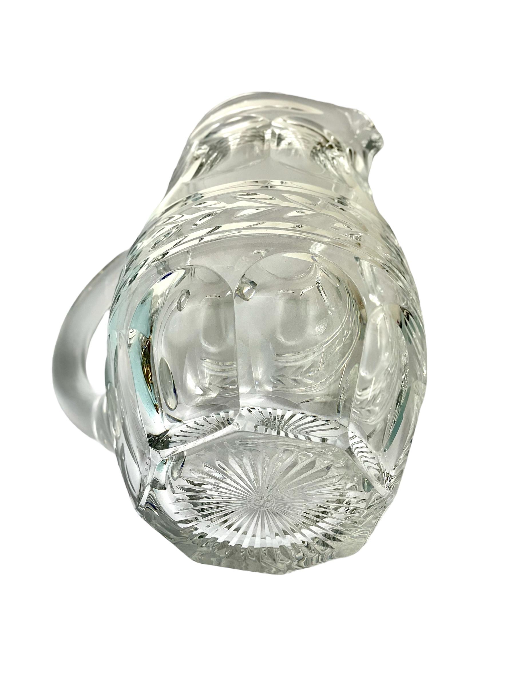 Französischer Vintage-Wasserkrug aus Baccarat-Kristall im Angebot 2