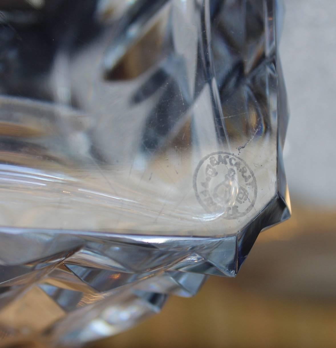Engraved Baccarat Crystal Whisky Decanter