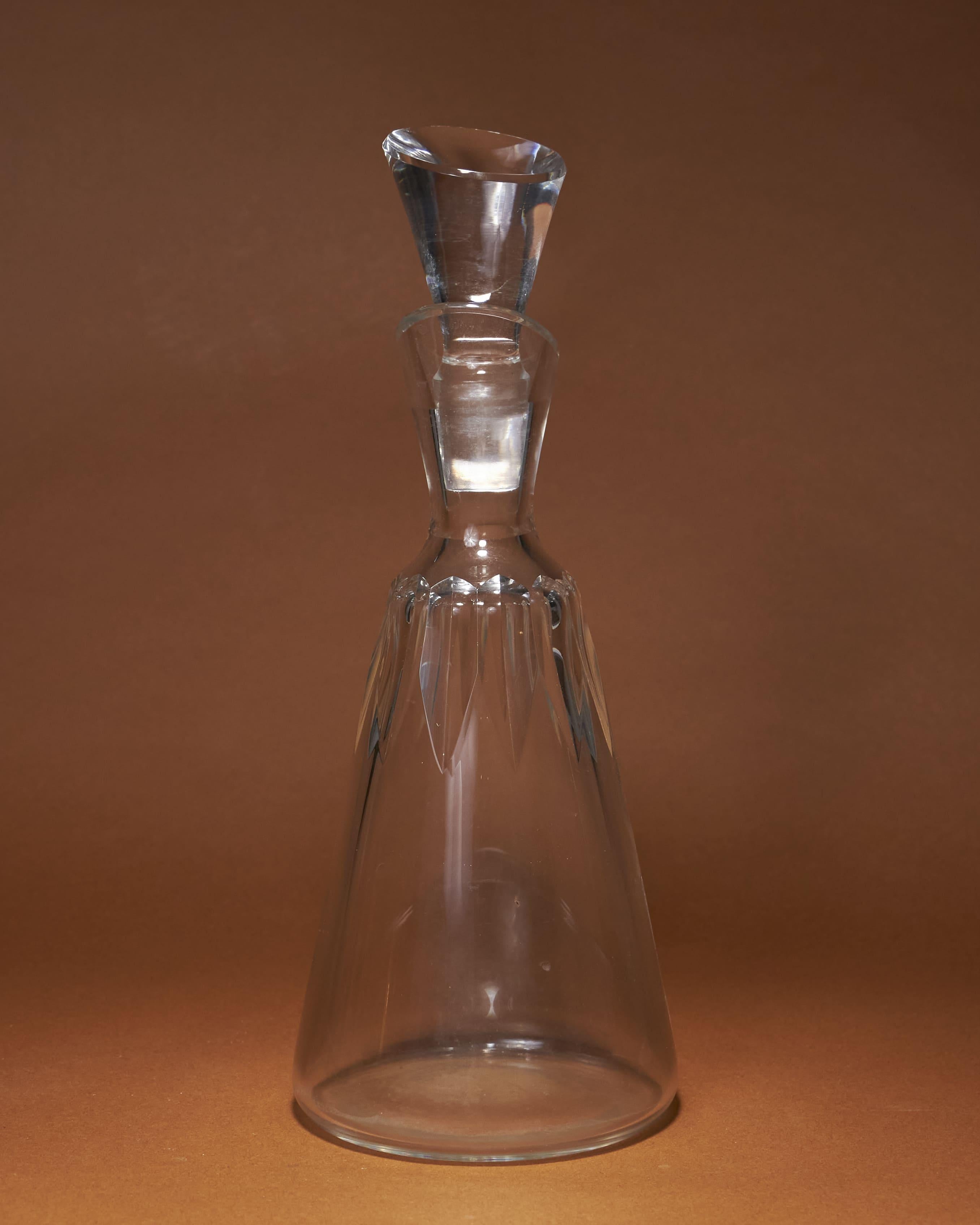 Decantador de vino de cristal de Baccarat, años 60 Cristal en venta