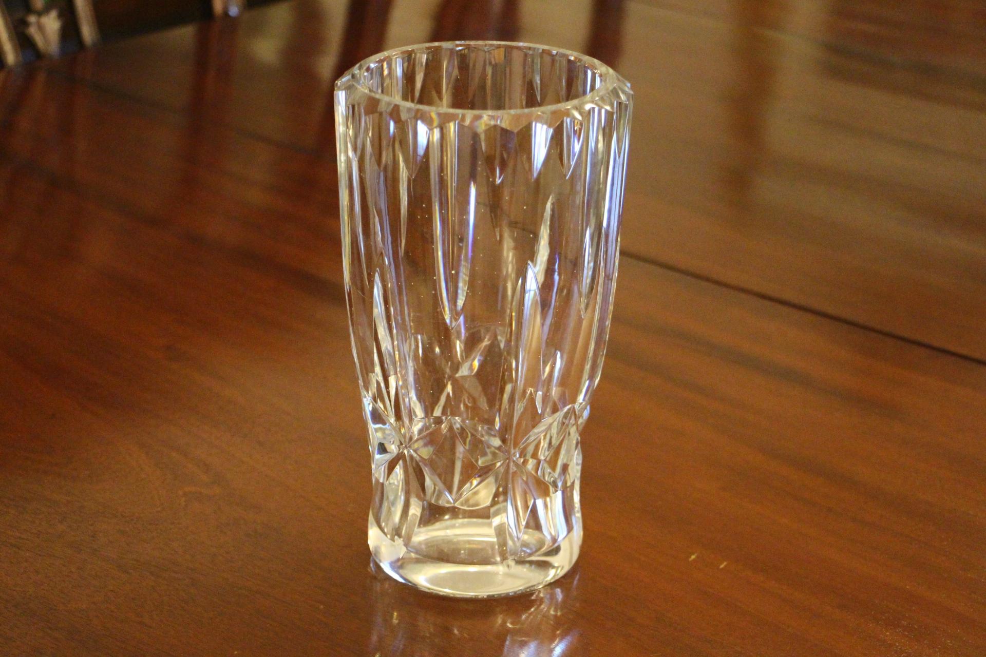 Baccarat Cut Clear Crystal Vase For Sale 6