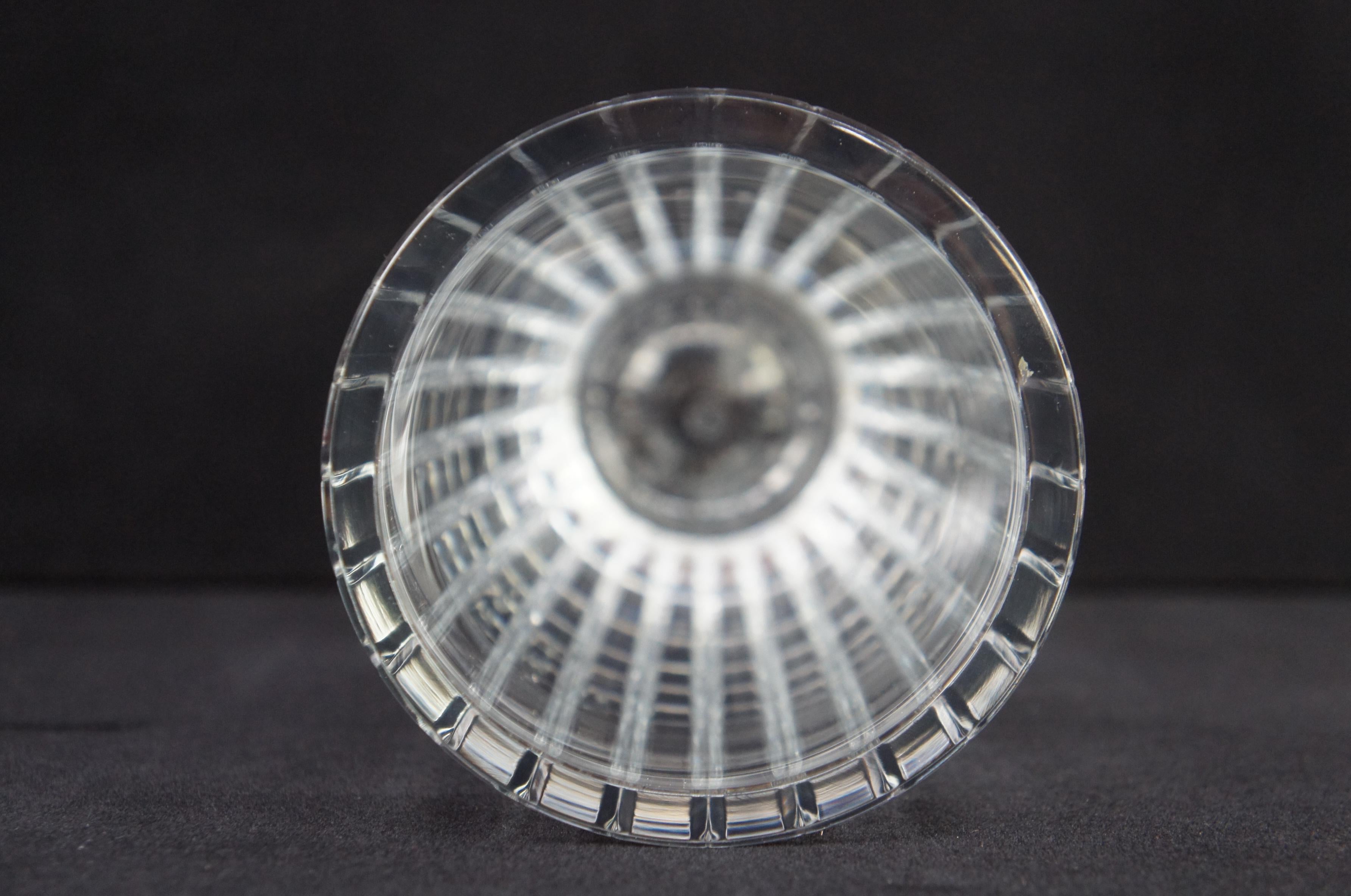 Baccarat Cut Crystal Harmonie Fluted Glass Round Cylinder Flower Vase, France 3