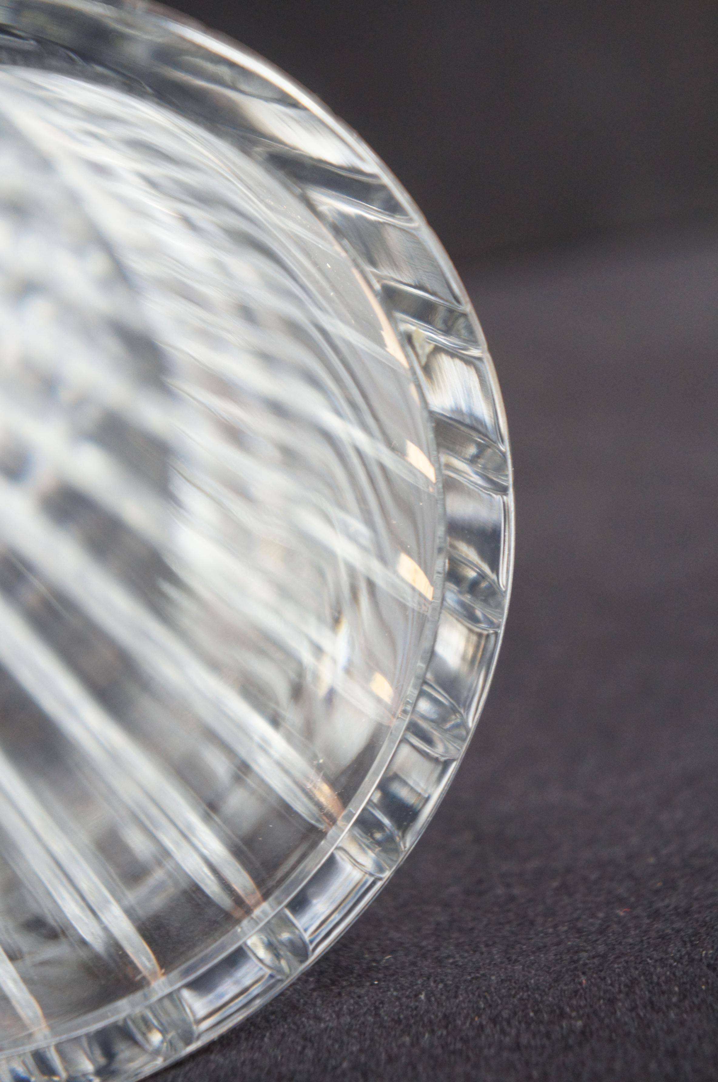 Baccarat Cut Crystal Harmonie Fluted Glass Round Cylinder Flower Vase, France 4