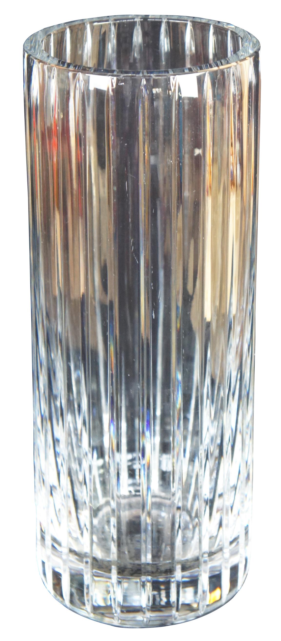 Vintage Baccarat crystal glass flower vase in the Harmonie design. Measures: 12”.
  