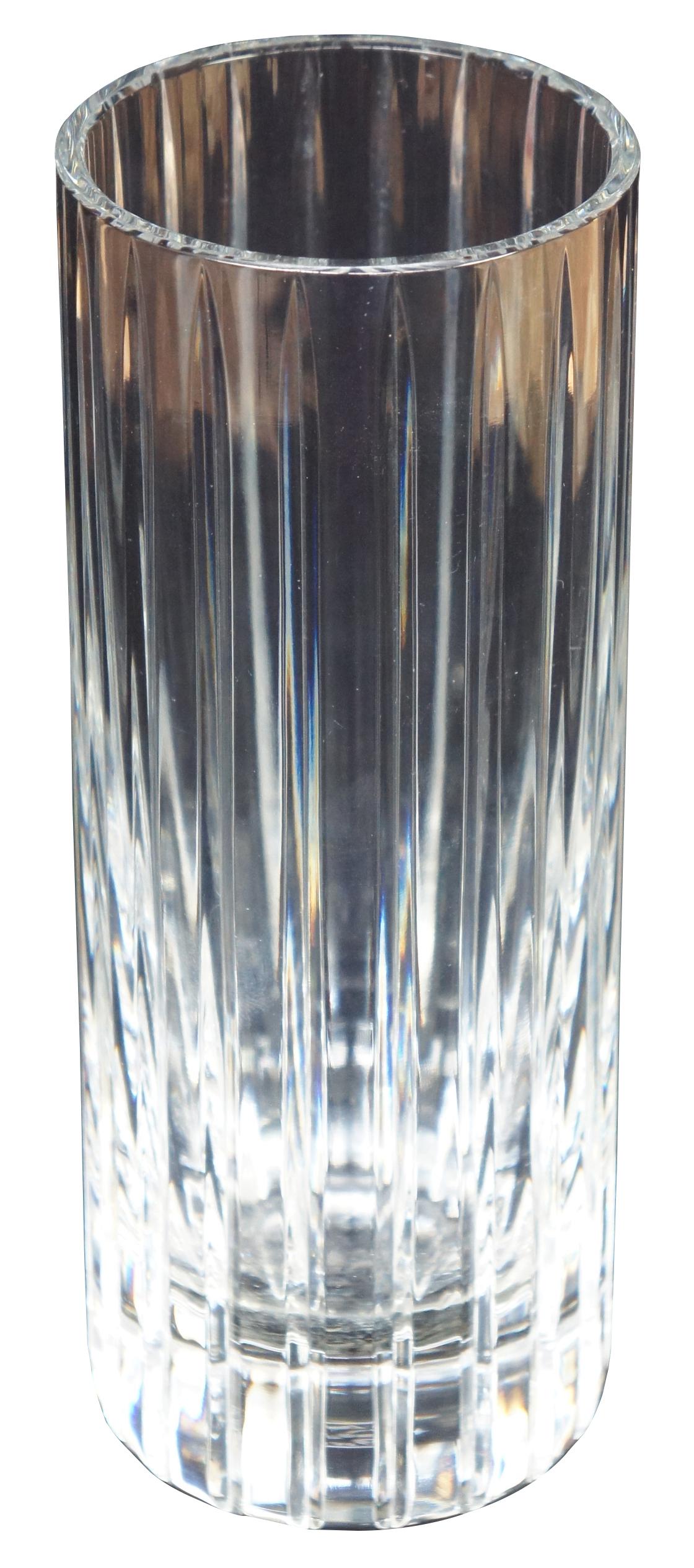 Vintage Baccarat cut crystal glass vase in the Harmonie design. Measures: 8”.
  