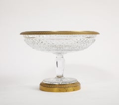 Baccarat Cut Crystal & ormolu Mounted Tazza/Glass Compote centerpiece
