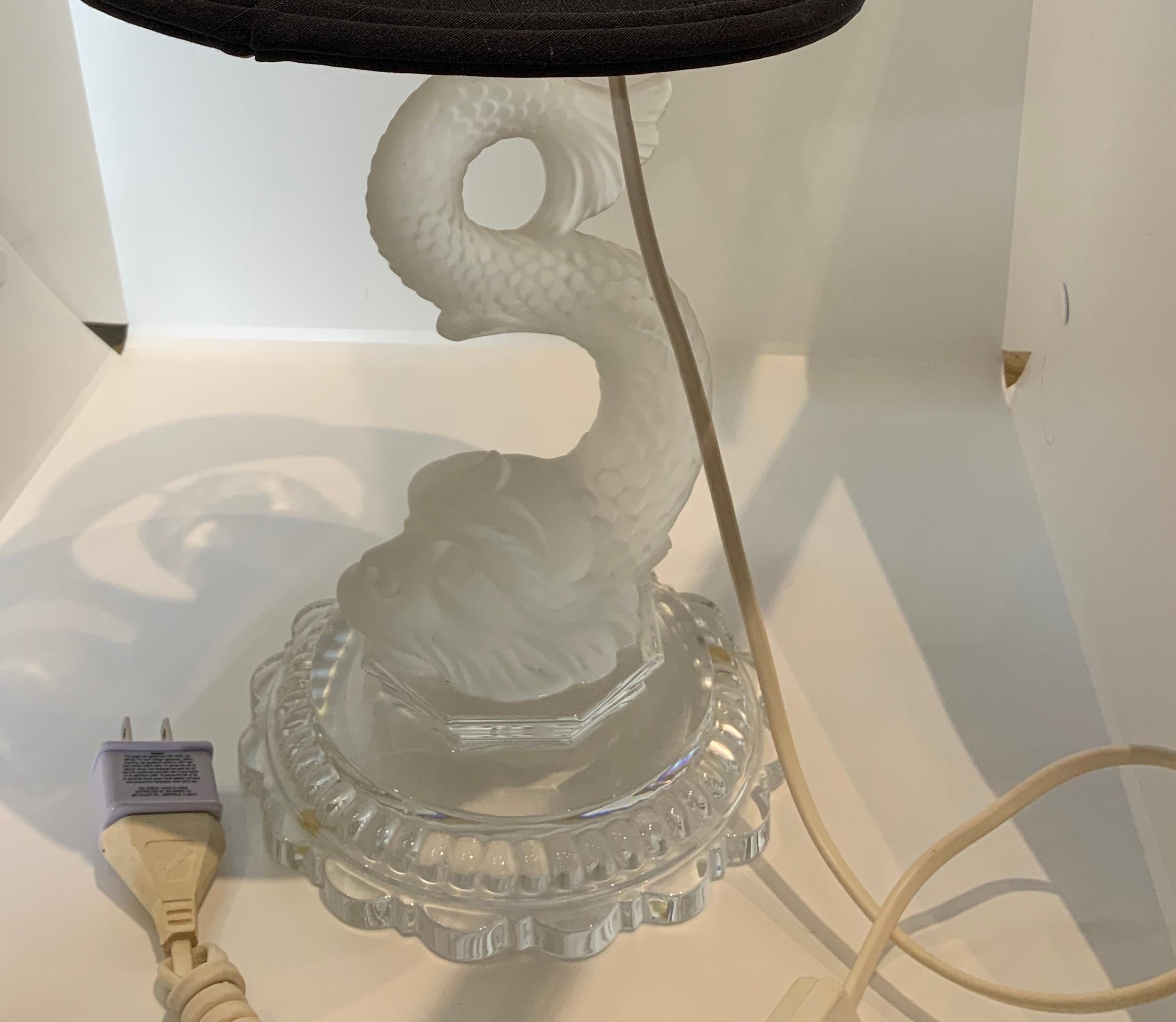 Baccarat Dolphin Table Lamp 1