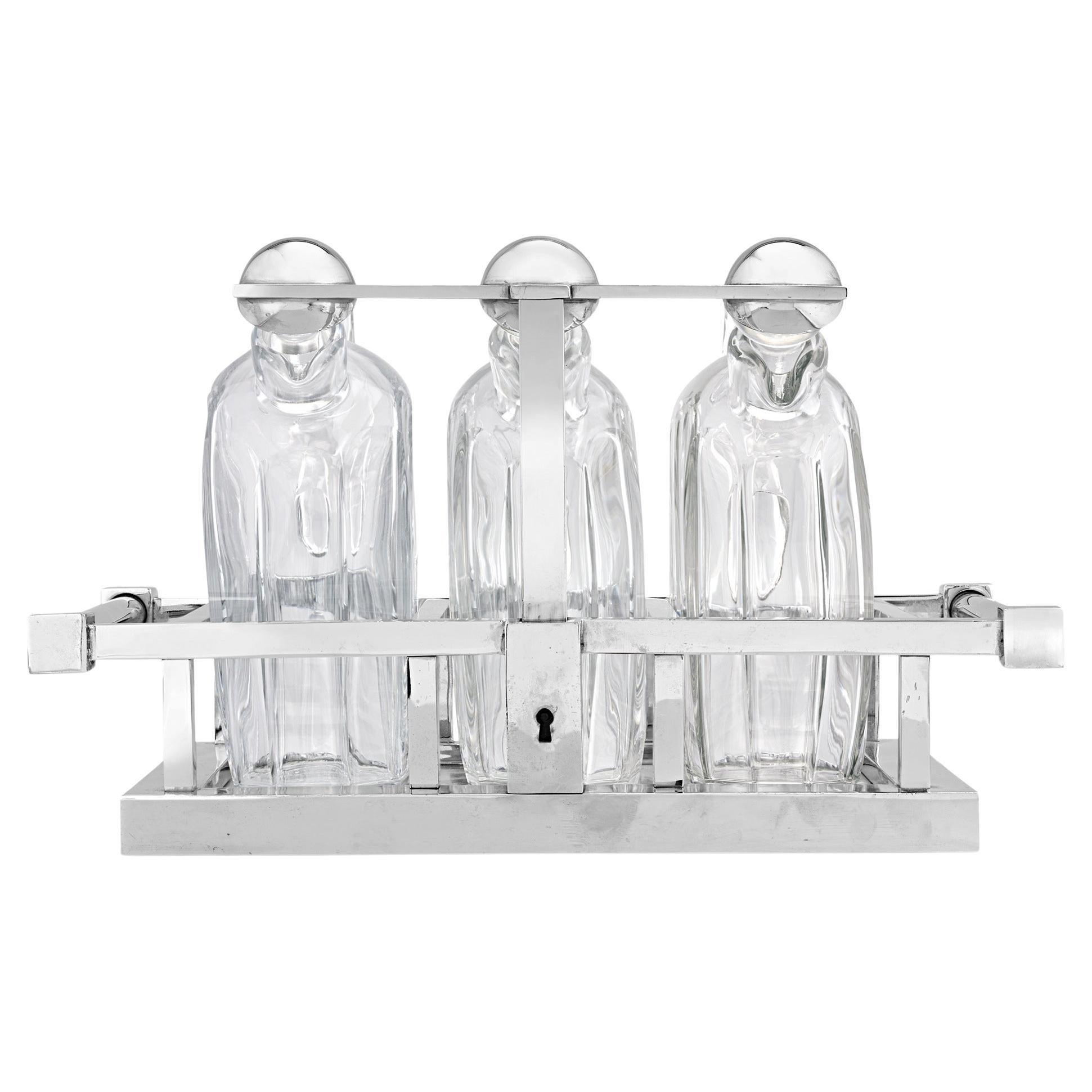 Station de boissons Baccarat de Jacques Adnet en vente