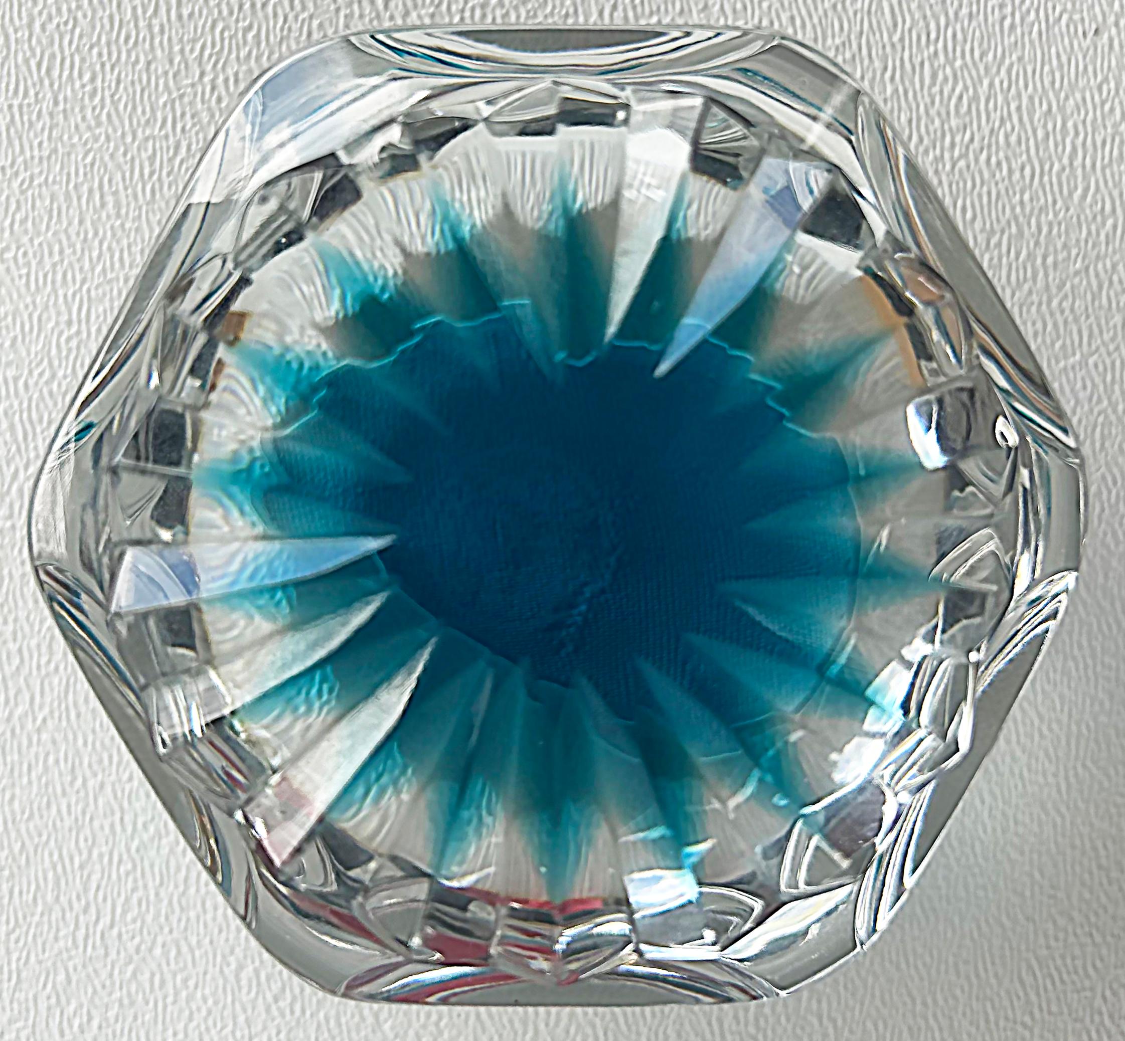 Baccarat Facettierter Kristall Kamee Briefbeschwerer, Woodrow Wilson, Frankreich im Angebot 1