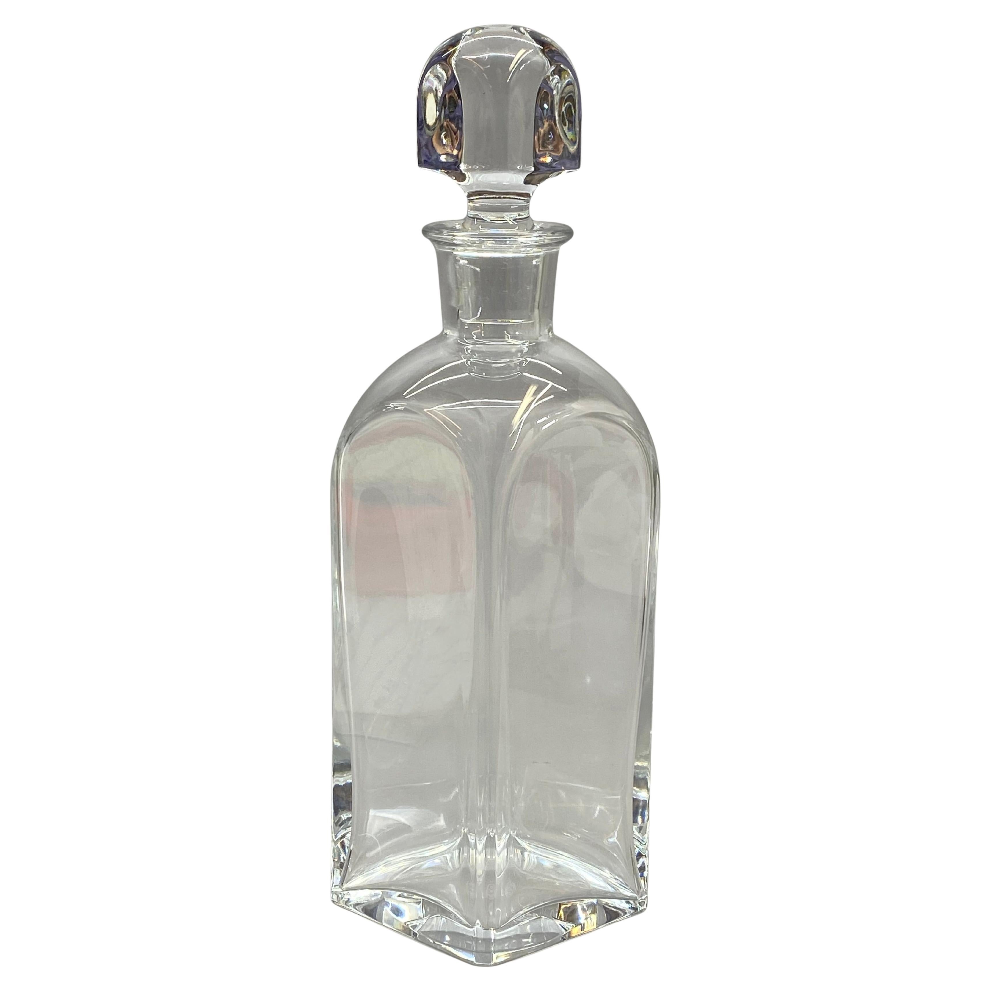 Baccarat Faceted French Crystal Bottle with Stopper
