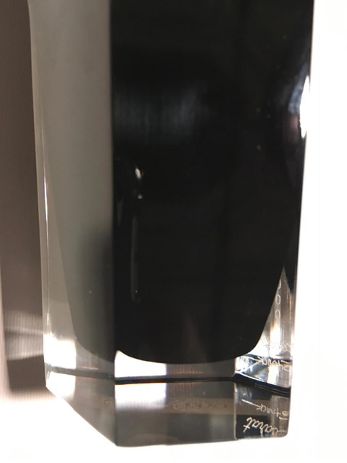 Baccarat First Numbered of Limited Edition Black Crystal by Stark Glass or Vase 1