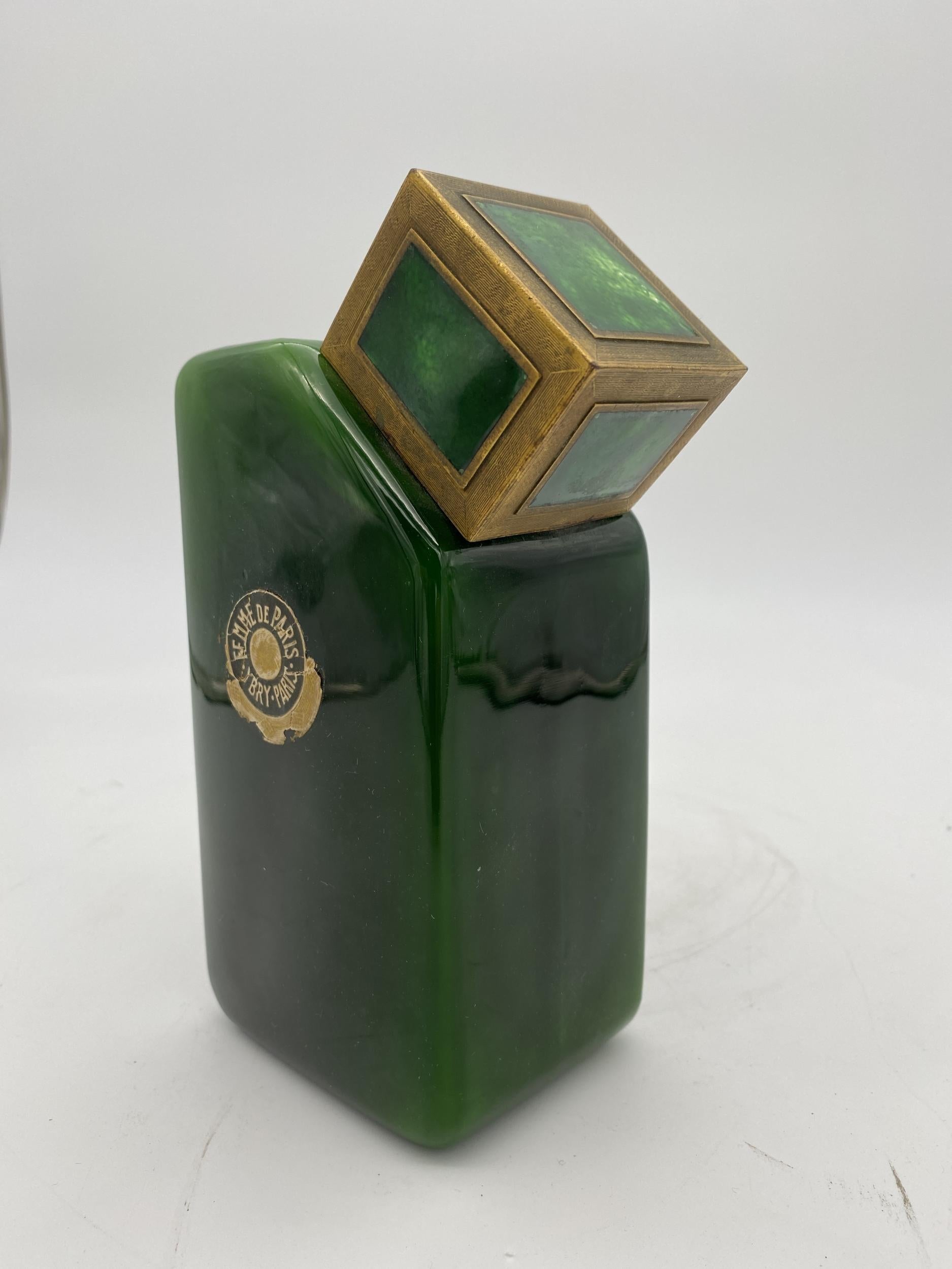 French Baccarat for Ybry Femme De Paris Flacon Perfume, Circa 1925