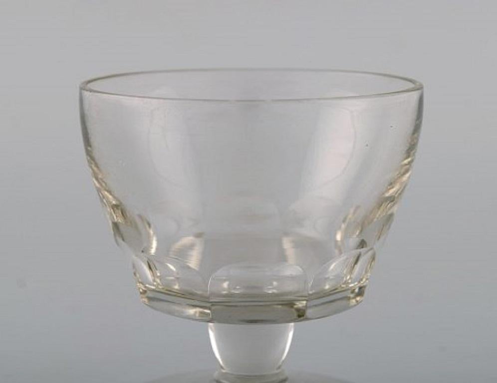 French Baccarat, France, 11 Facet Cut Art Deco Glasses, Art Glass, 1930s-1940s For Sale