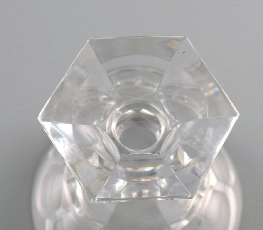Baccarat, Frankreich, 9 Art-Déco-Champagnerschalen aus klarem Kristallglas im Angebot 2