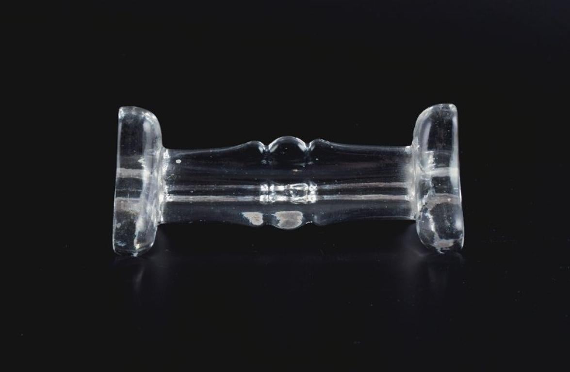 Baccarat, France, a Set of Three Art Deco Knife Rests in Crystal Glass, 1930/40s In Excellent Condition For Sale In Copenhagen, DK