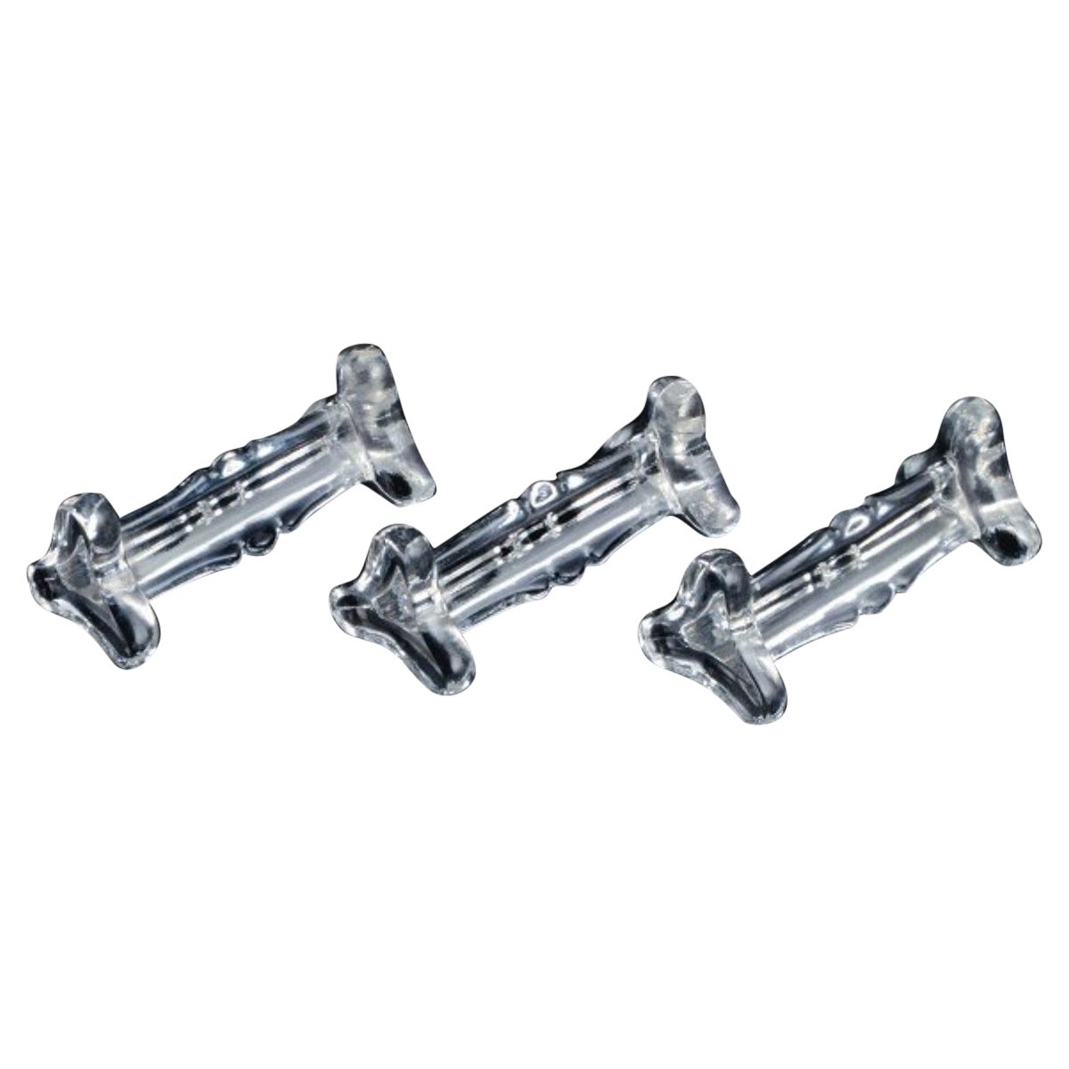 Baccarat, France, a Set of Three Art Deco Knife Rests in Crystal Glass, 1930/40s