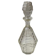 Baccarat France Art Deco Decanter in Faceted Crystal, 1930s