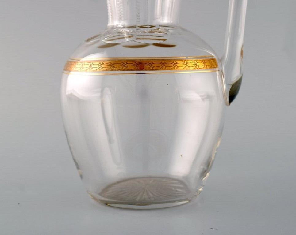 Art déco Pichet Art Déco en verre de cristal, trois pichets disponibles, Baccarat, France en vente
